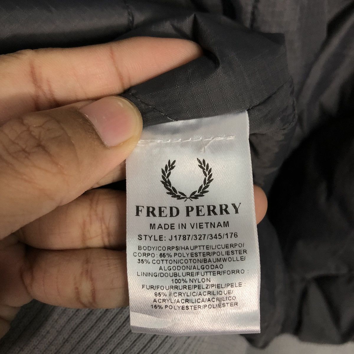 Fred Perry 📌Vintage Biker Jacket Rich Grey Fred Perry Mink Fur Collar Size US M / EU 48-50 / 2 - 22 Thumbnail