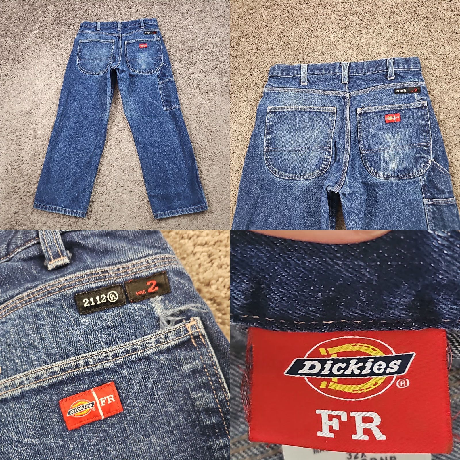 Dickies Dickies Jeans Mens 32 Straight Dark Wash FR Flame Resistant Relaxed Workwear Size US 30 / EU 46 - 8 Thumbnail