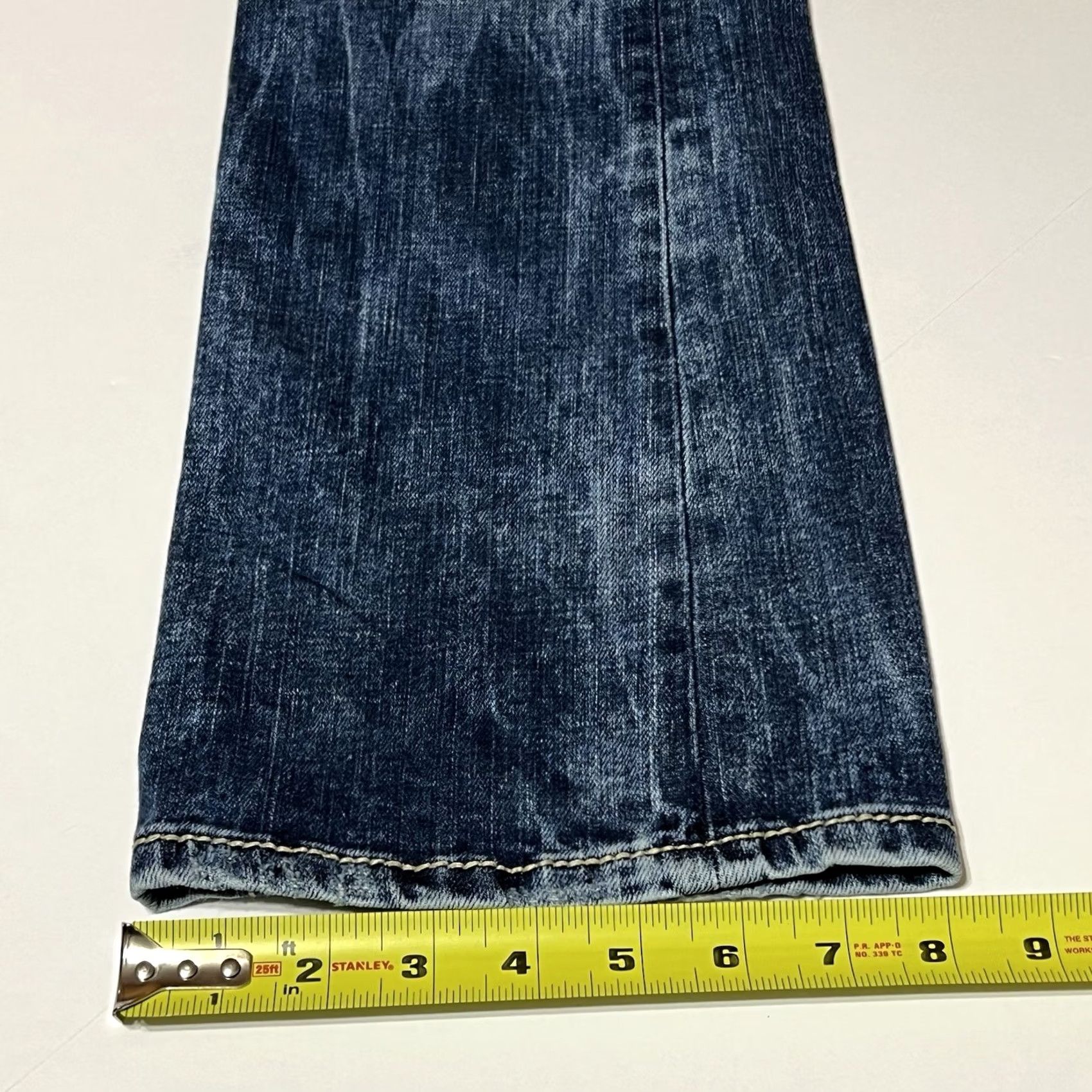 BKE BKE Stella Bootcut Jeans Blue Low Rise Denim 30 Inseam 32 Distressed Regular Rise Stretch 5-Pocket Womens Jeans Size 30" / US 8 / IT 44 - 7 Thumbnail