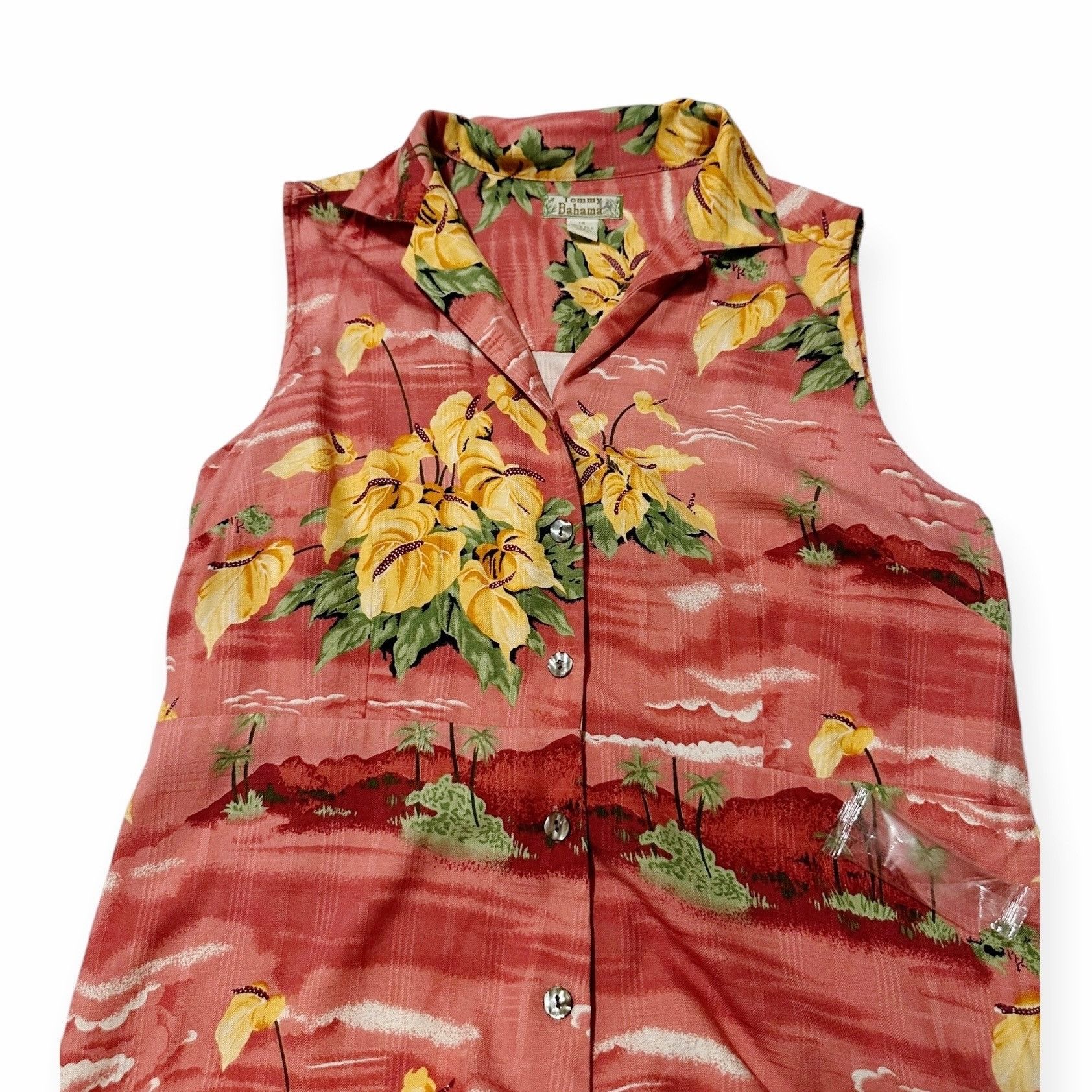 Tommy Bahama Tommy Bahama Silk Sleeveless Shirt Dress, Size 14, Hawaiian Size XL / US 12-14 / IT 48-50 - 17 Thumbnail
