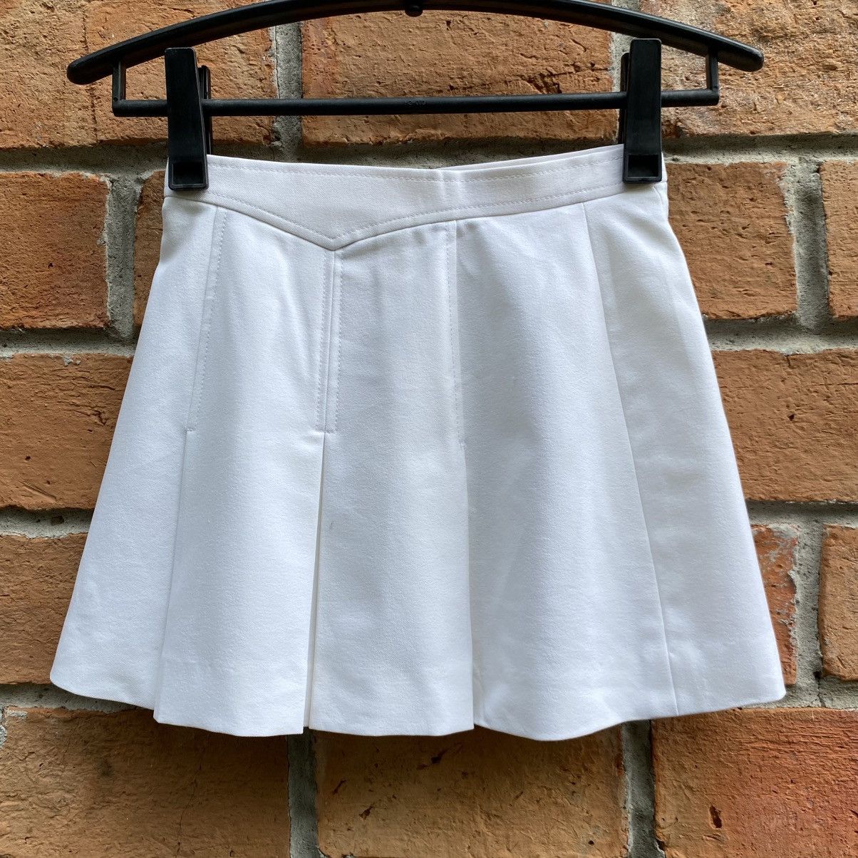 Courreges Courreges White Button-Front Mini Skirt Size 23" - 5 Thumbnail