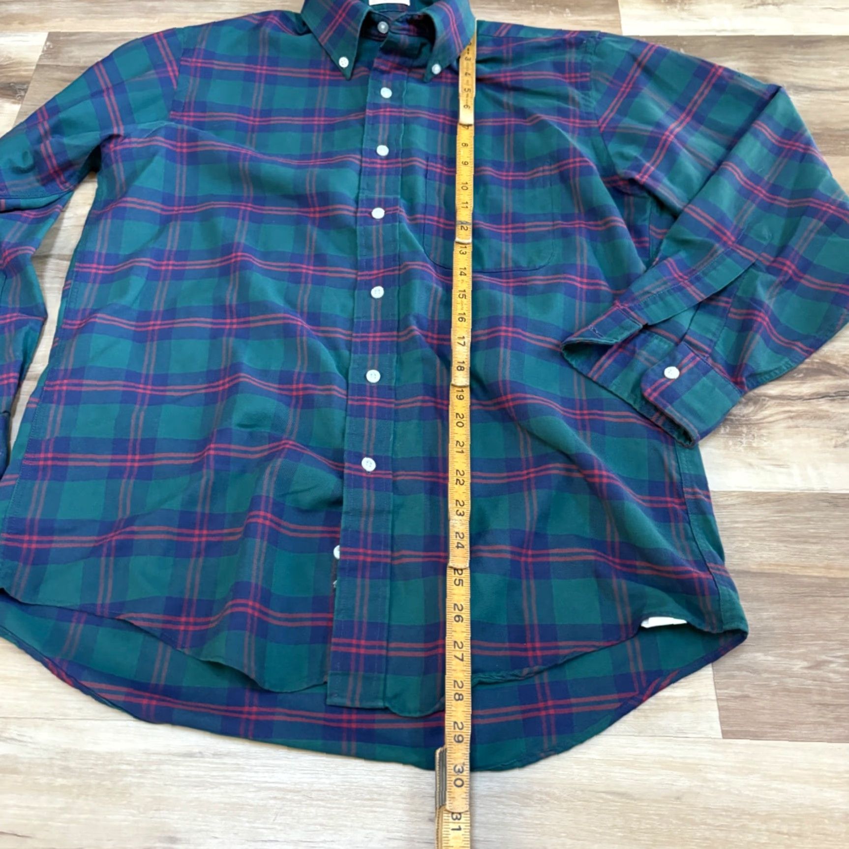 Vintage Vintage LL Bean Shirt Mens Medium 15.5 - 33 Tartan Plaid Twill Sport USA 90s Size US M / EU 48-50 / 2 - 5 Thumbnail