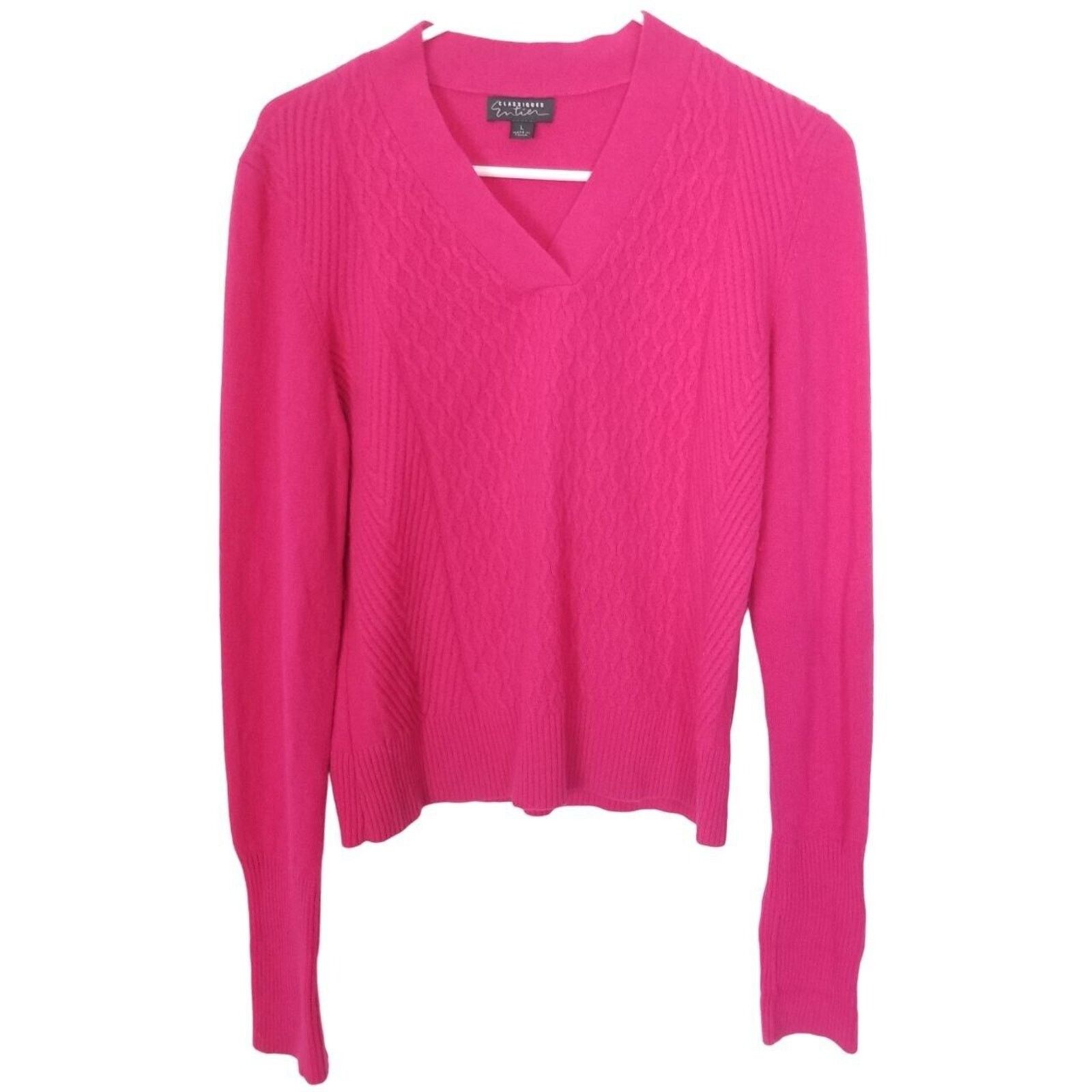 Clarks Classiques Entier Womens Cashmere Sweater Sz L Quiet Luxury Size L / US 10 / IT 46 - 1 Thumbnail