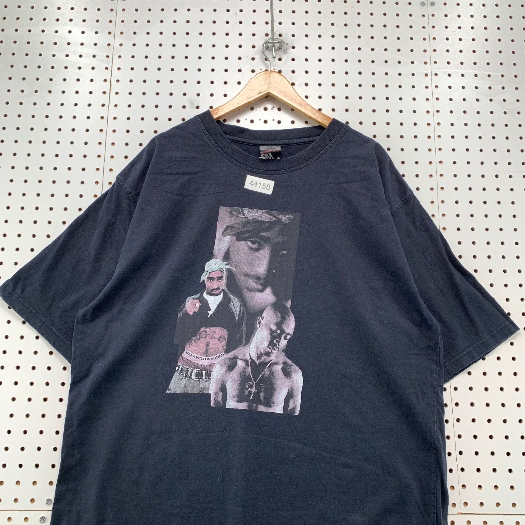 Vintage VINTAGE Makaveli Tupac Shirt Mens 3XL Faded Black Hip Hop Tee Shirt Size US XXL / EU 58 / 5 - 2 Thumbnail