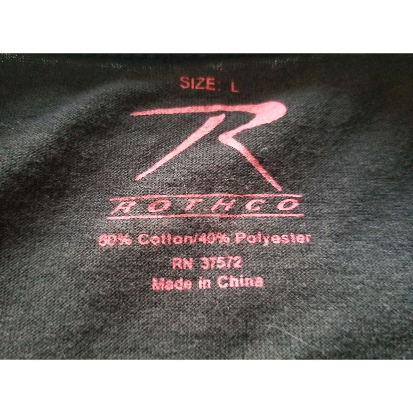 Rothco Vietnam Veteran Rothco T-Shirt L Black Short Sleeve Crew Neck Men Graphic Tee Casual Vietnam Veteran Theme Size US L / EU 52-54 / 3 - 5 Thumbnail