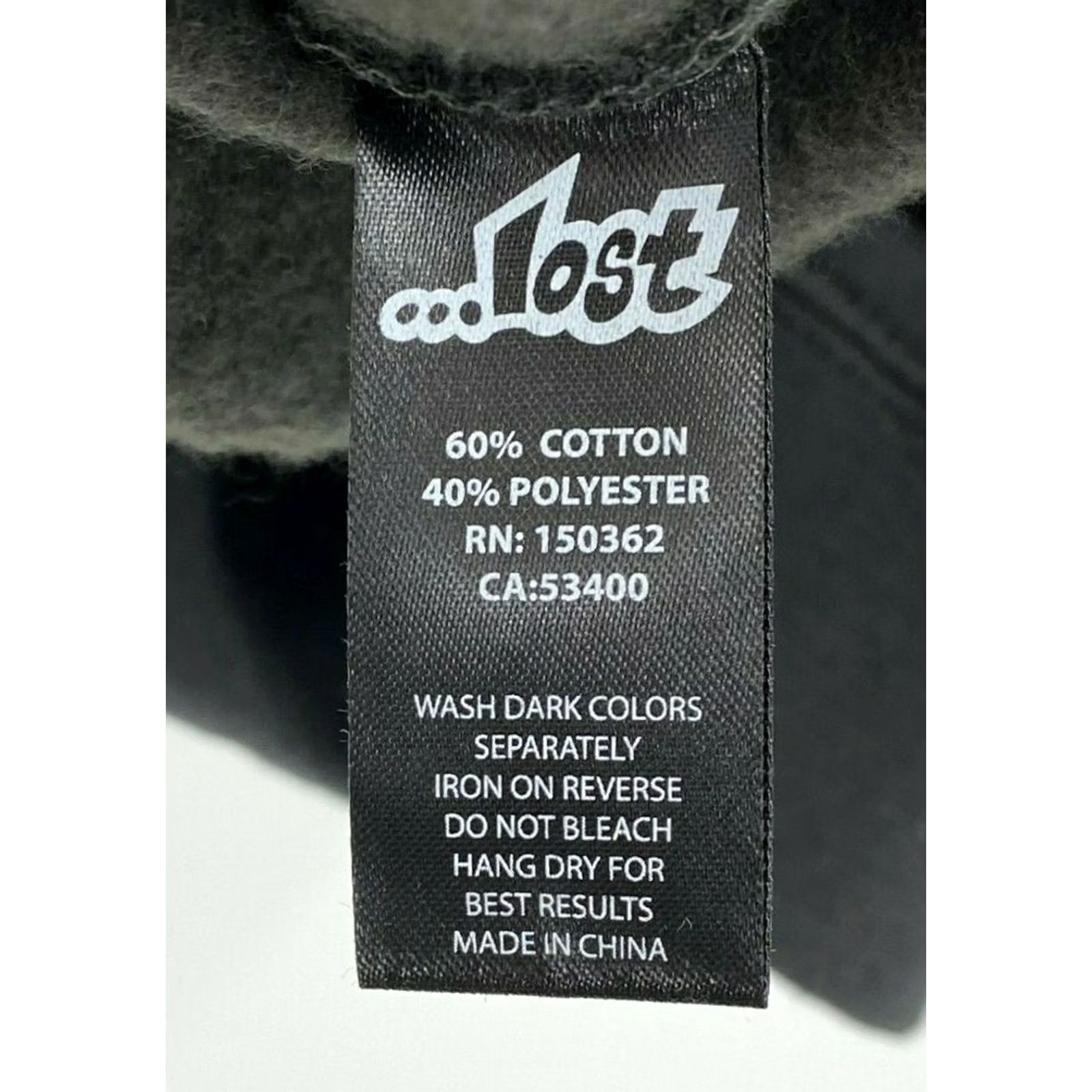 Lost Enterprises Hoodie Mens 1XL Grey Light Green Pullover Sweater Sweatshirt Y2K in Gray, Men's — image 3 of 4
