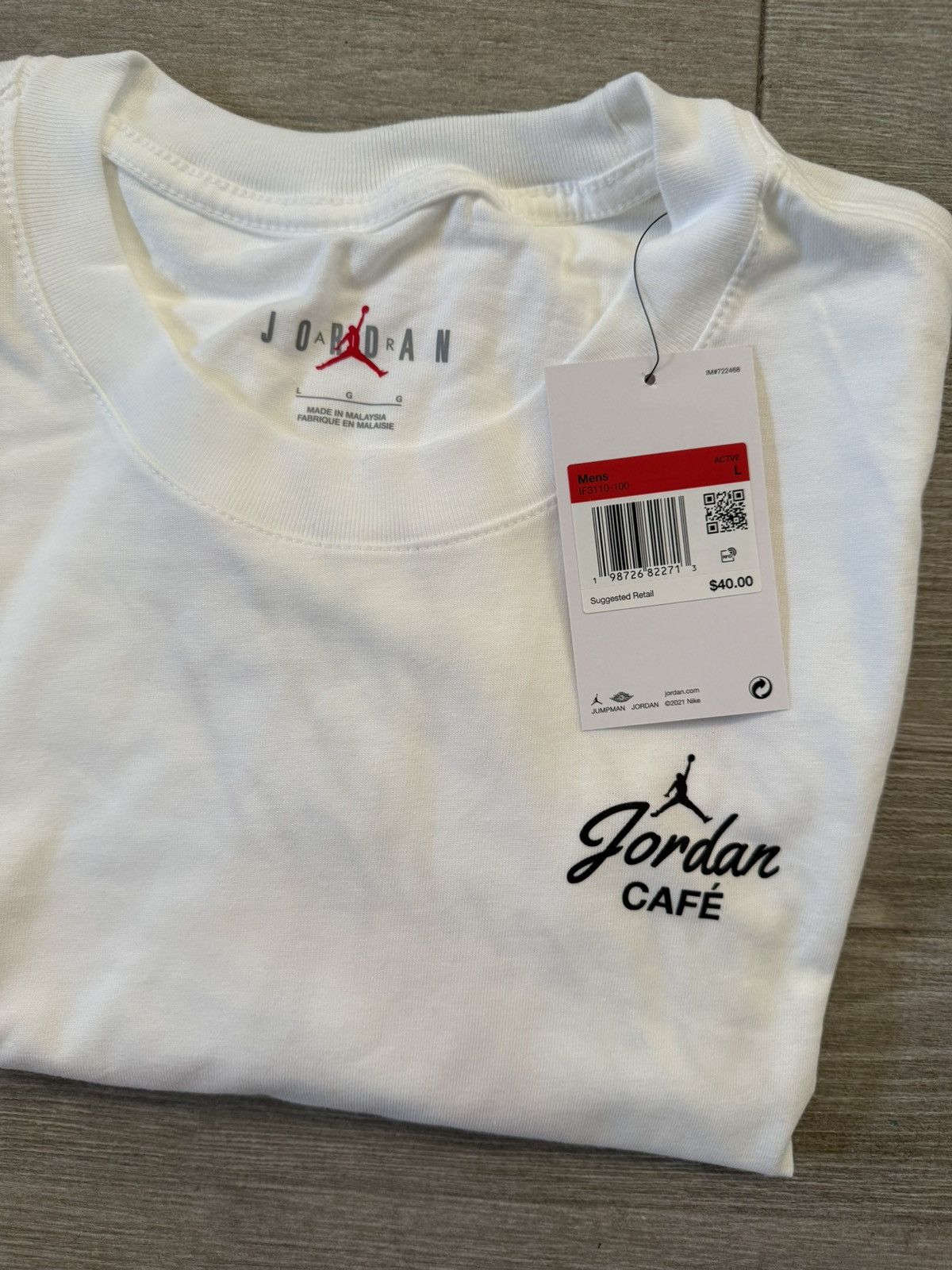 Jordan Brand Jordan Graphic AJ3 Latte Café Tee T-Shirt White Black Large Size US L / EU 52-54 / 3 - 8 Thumbnail