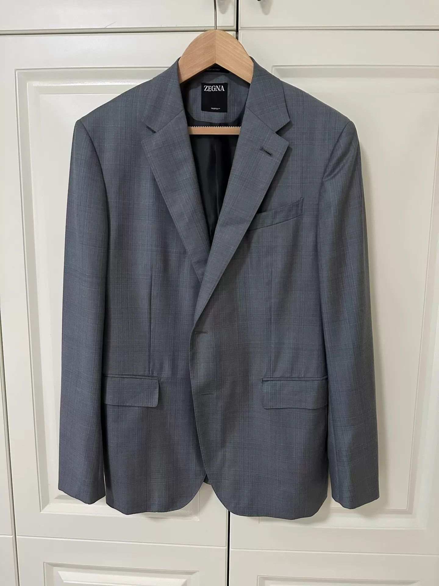 Ermenegildo Zegna Zegna Trofeo Big Logo Suit Jacket 54 Size US L / EU 52-54 / 3 - 1 Thumbnail