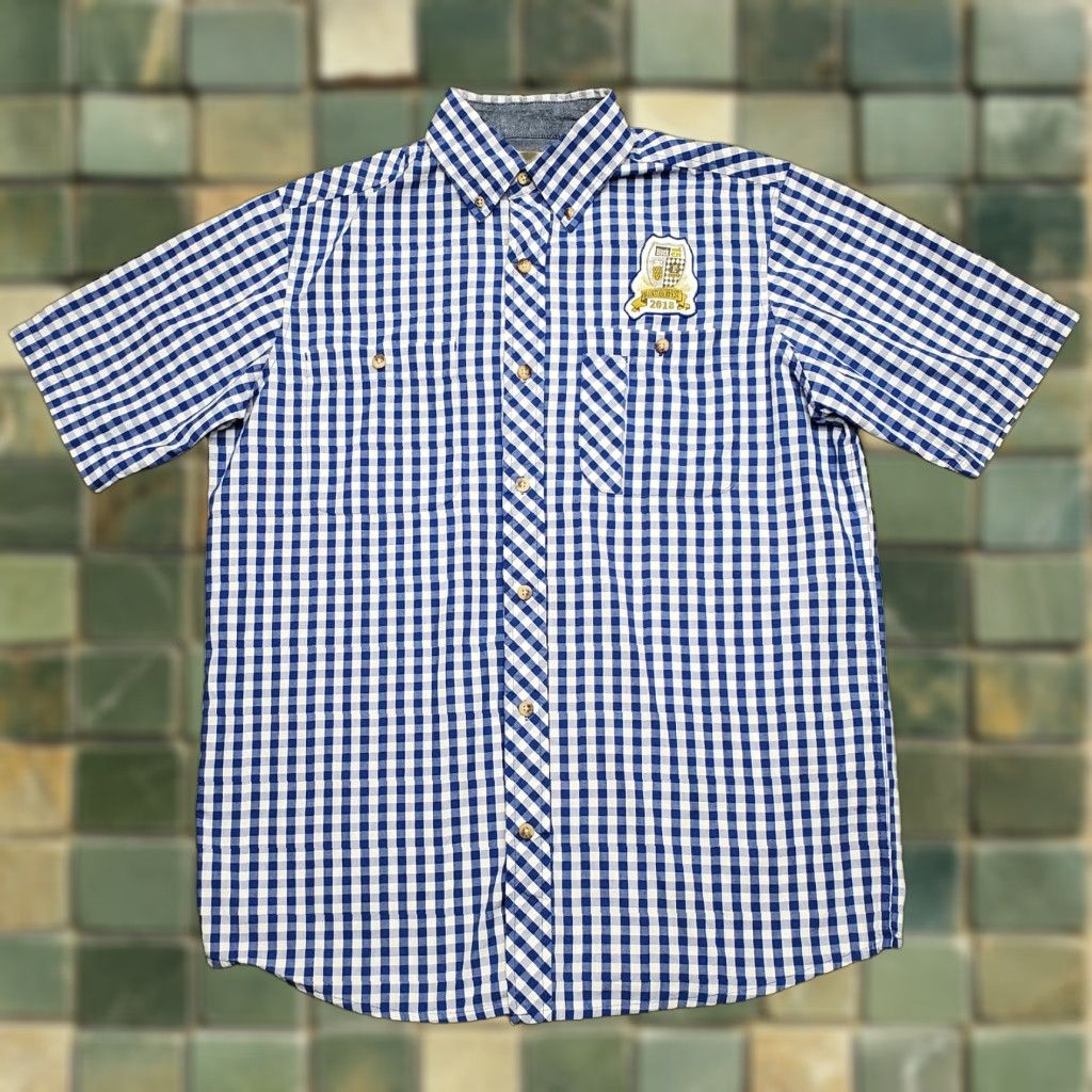 Vintage VINTAGE Backpacker Shirt Mens Medium Blue Check Bloktoberfest Block 15 Beer Brewery Shirt Mens Blue Check Block 15 Beer Brewery Size US M / EU 48-50 / 2 - 1 Thumbnail