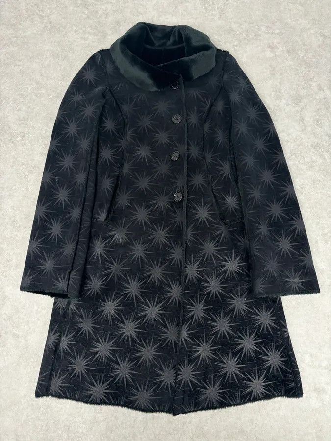 Emporio Armani AW2004 Emporio Armani Black Stars Contemporary Reversible Long Coat Size M / US 6-8 / IT 42-44 - 1 Thumbnail