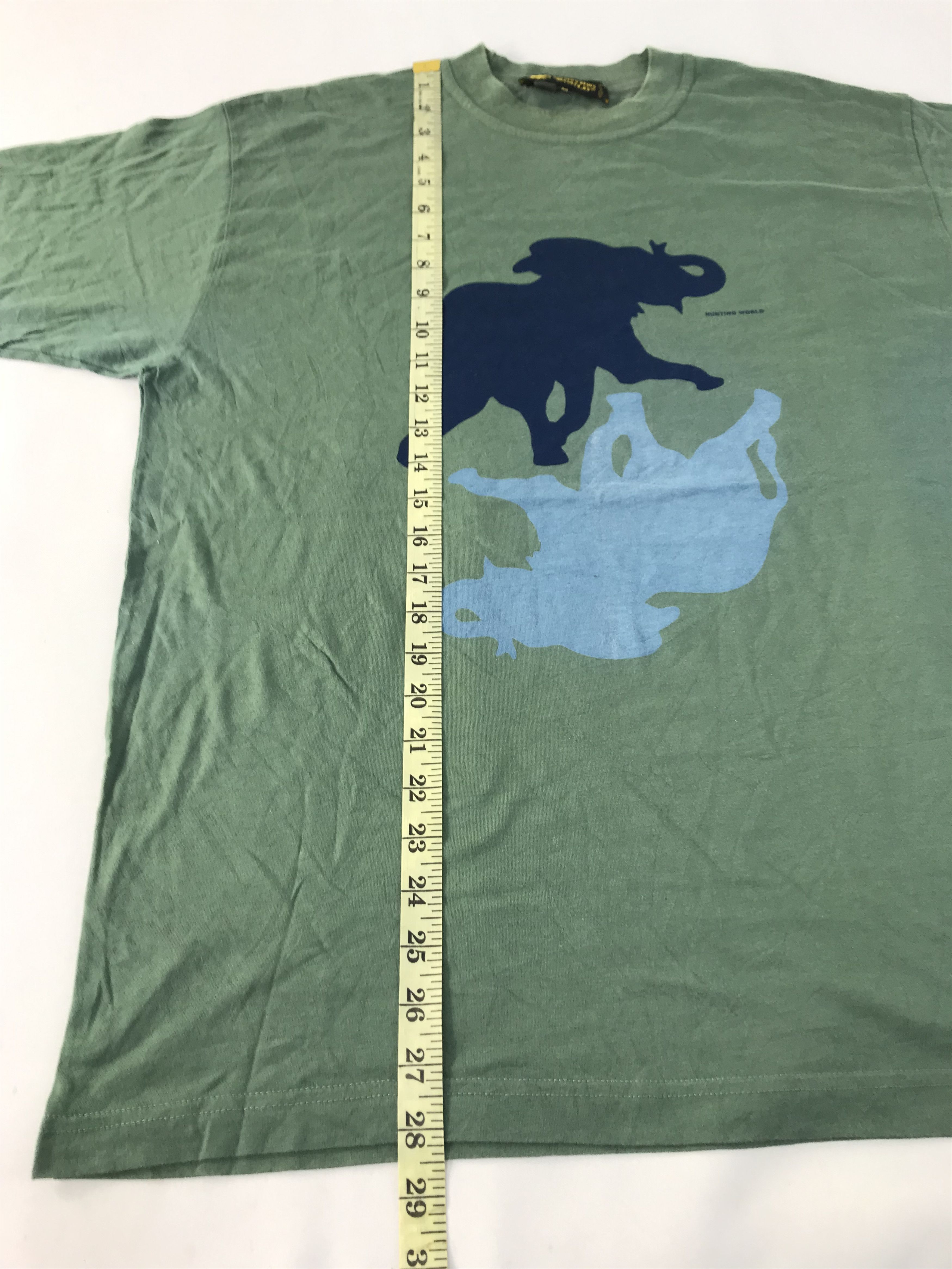 Vintage Hunting World Made In Italy Big Duo Elephant Printed Tee Size US L / EU 52-54 / 3 - 9 Thumbnail