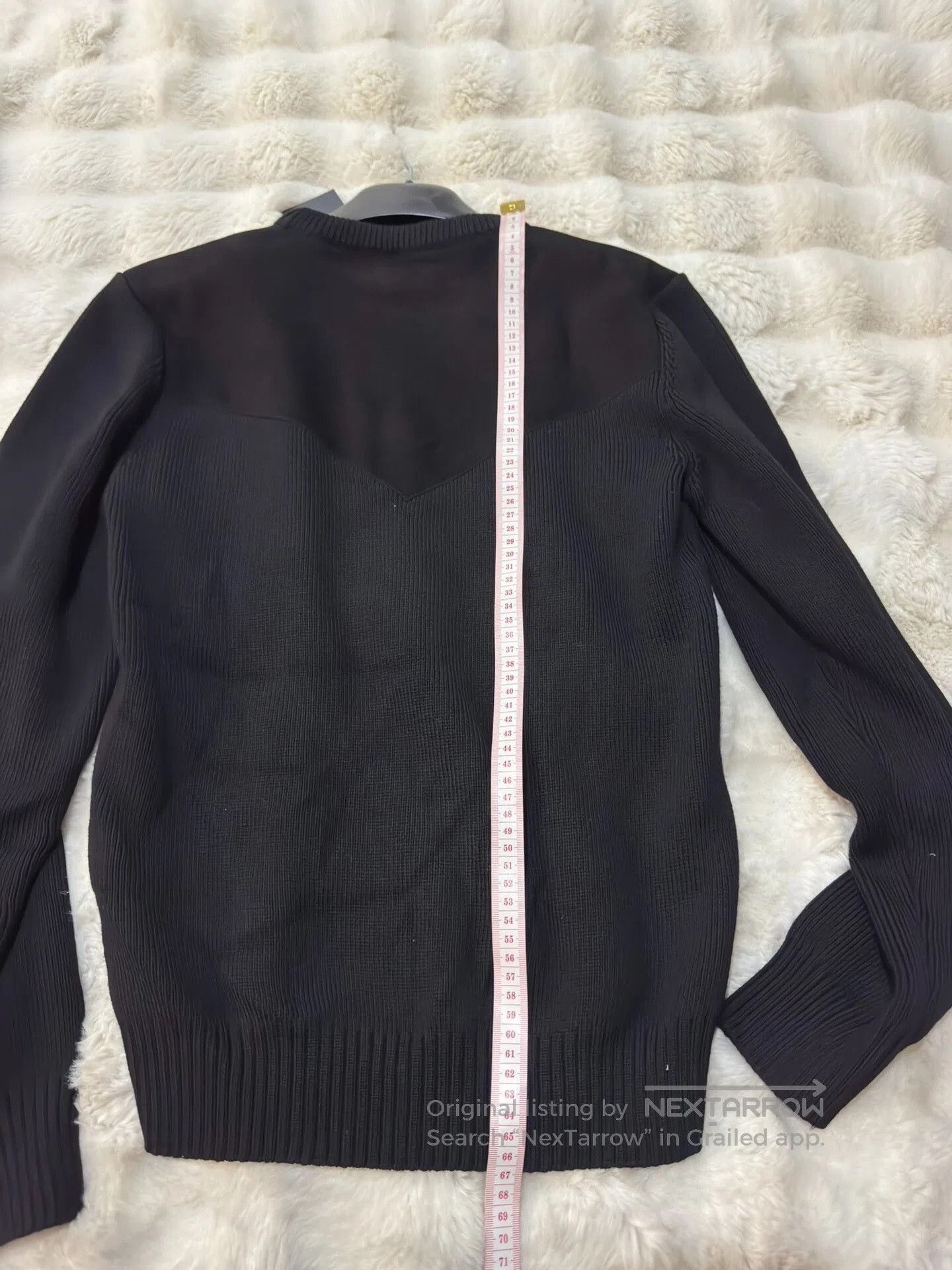 Saint Laurent Paris Saint Laurent Men's Wool Leather Sweater. Size US M / EU 48-50 / 2 - 8 Thumbnail