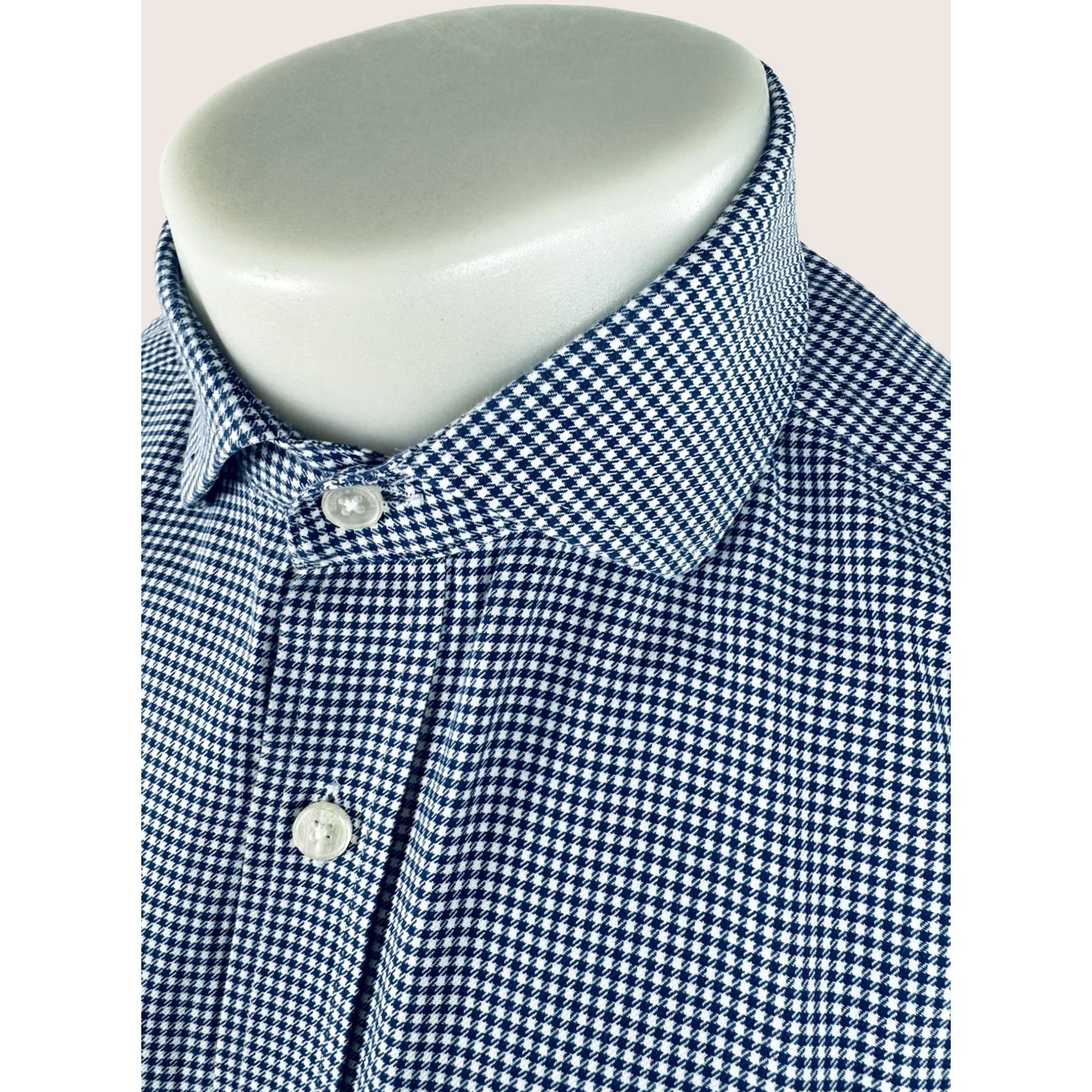 Gieves & Hawkes Gieves & Hawkes London Plaid Check Shirt - Mens 16.5/42 Dress Shirt Blue White, EXCELLENT, Button Closure, Regular Fit, J5 Size US L / EU 52-54 / 3 - 1 Thumbnail