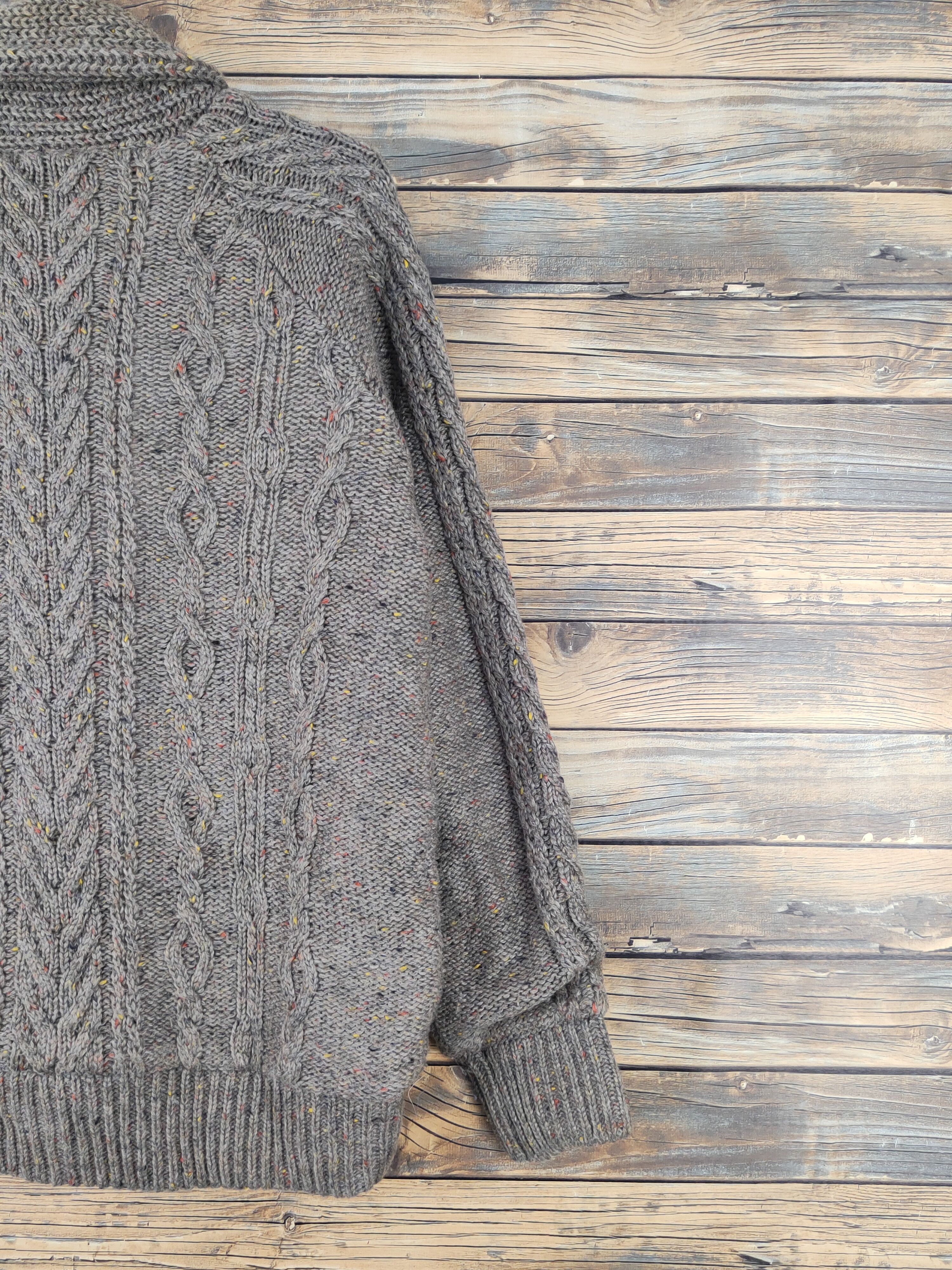 Aran Isles Knitwear × Japanese Brand Coen Dark Brown cable Knitwear Sweaters #W2033 Size US M / EU 48-50 / 2 - 10 Thumbnail