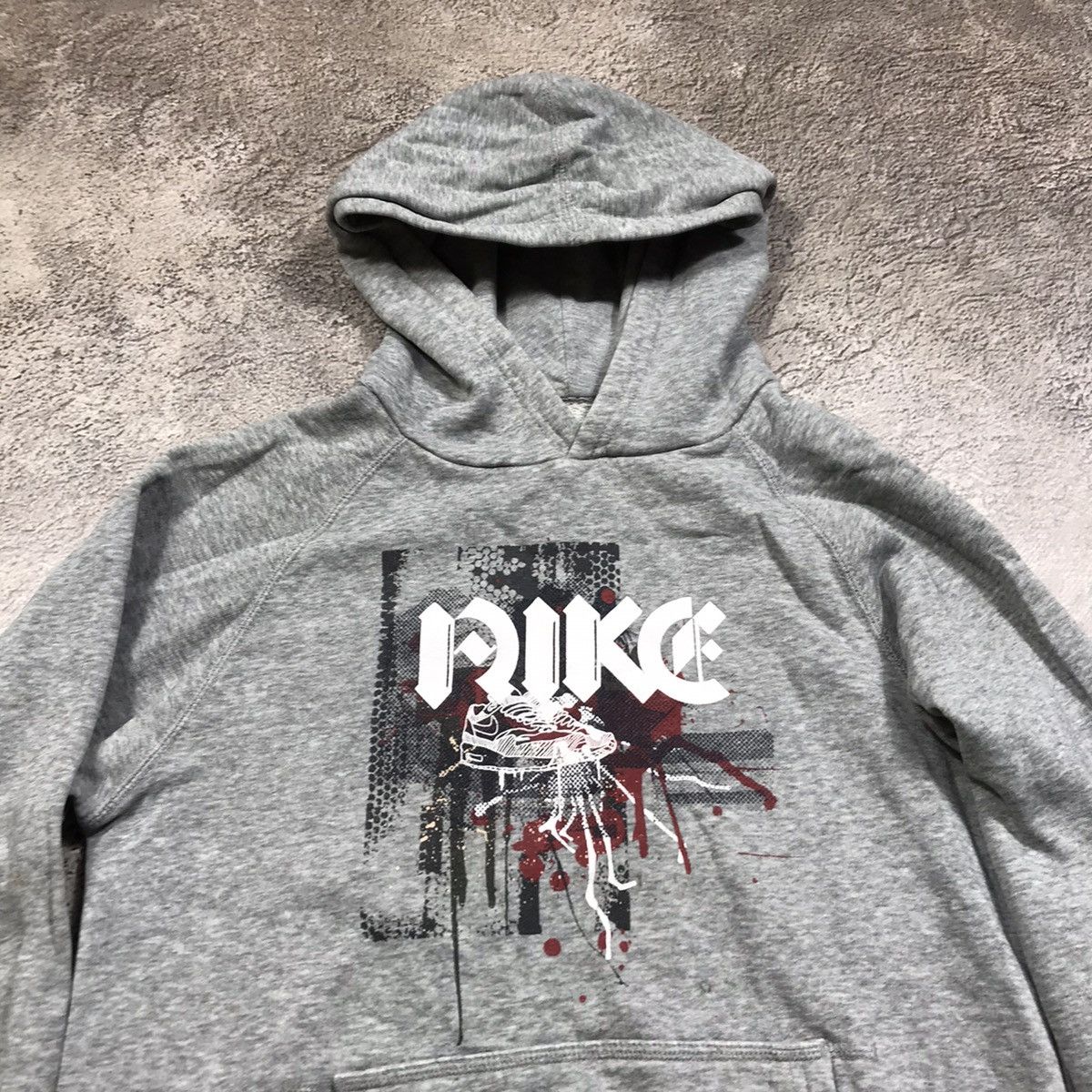 Vintage Vintage 90s Nike Hoodie Graphic Faded Streetwear Grunge S Size S / US 4 / IT 40 - 3 Thumbnail