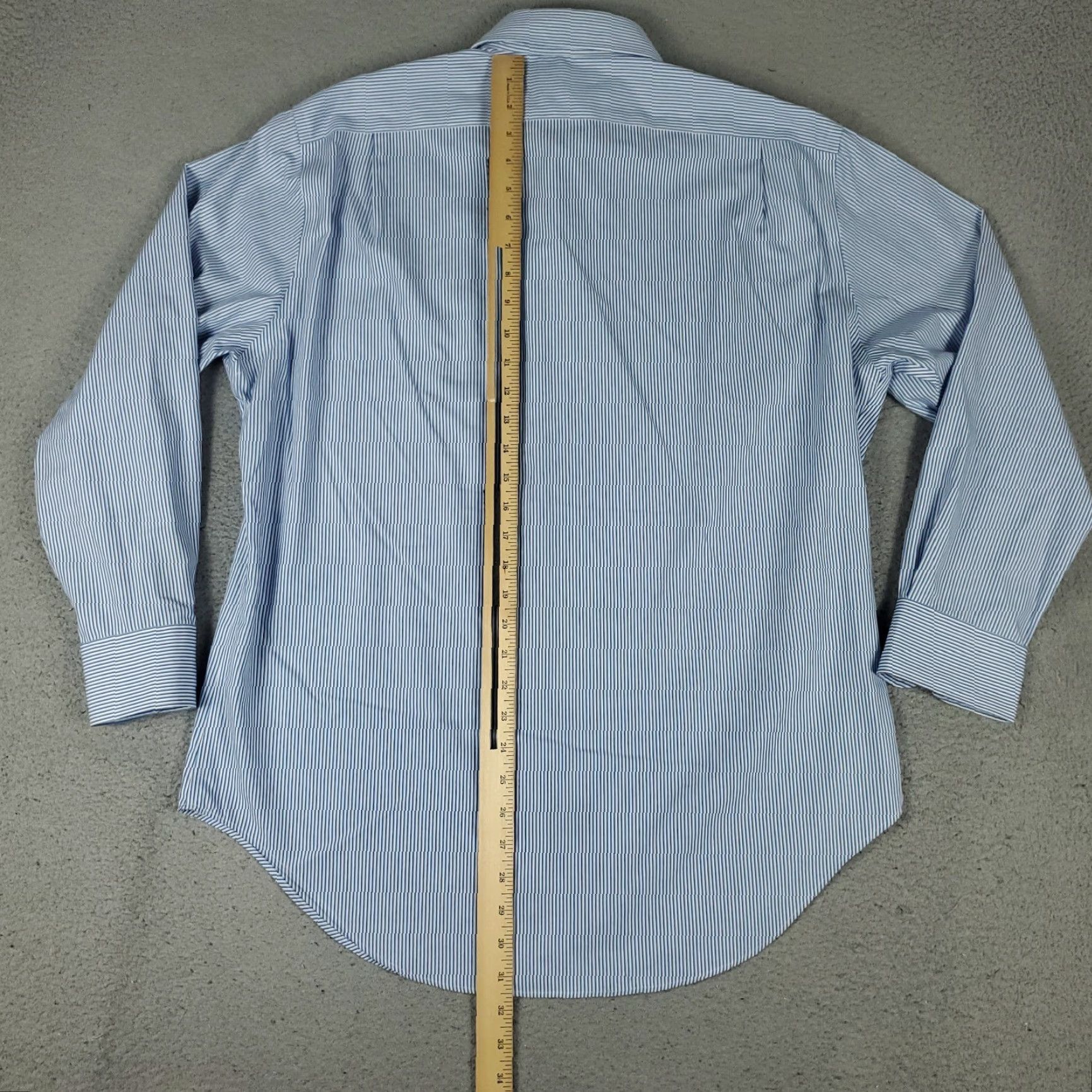 Ralph Lauren Ralph Lauren Shirt Mens 16 Blue Striped Classic Dress Button Up Long Sleeve Concrete Details Size 42R - 5 Thumbnail