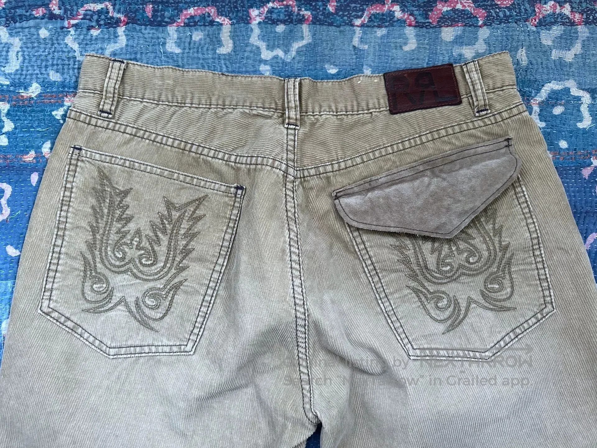 RRL Ralph Lauren rrl western embroidered patchwork denim pants. Size US 32 / EU 48 - 7 Thumbnail