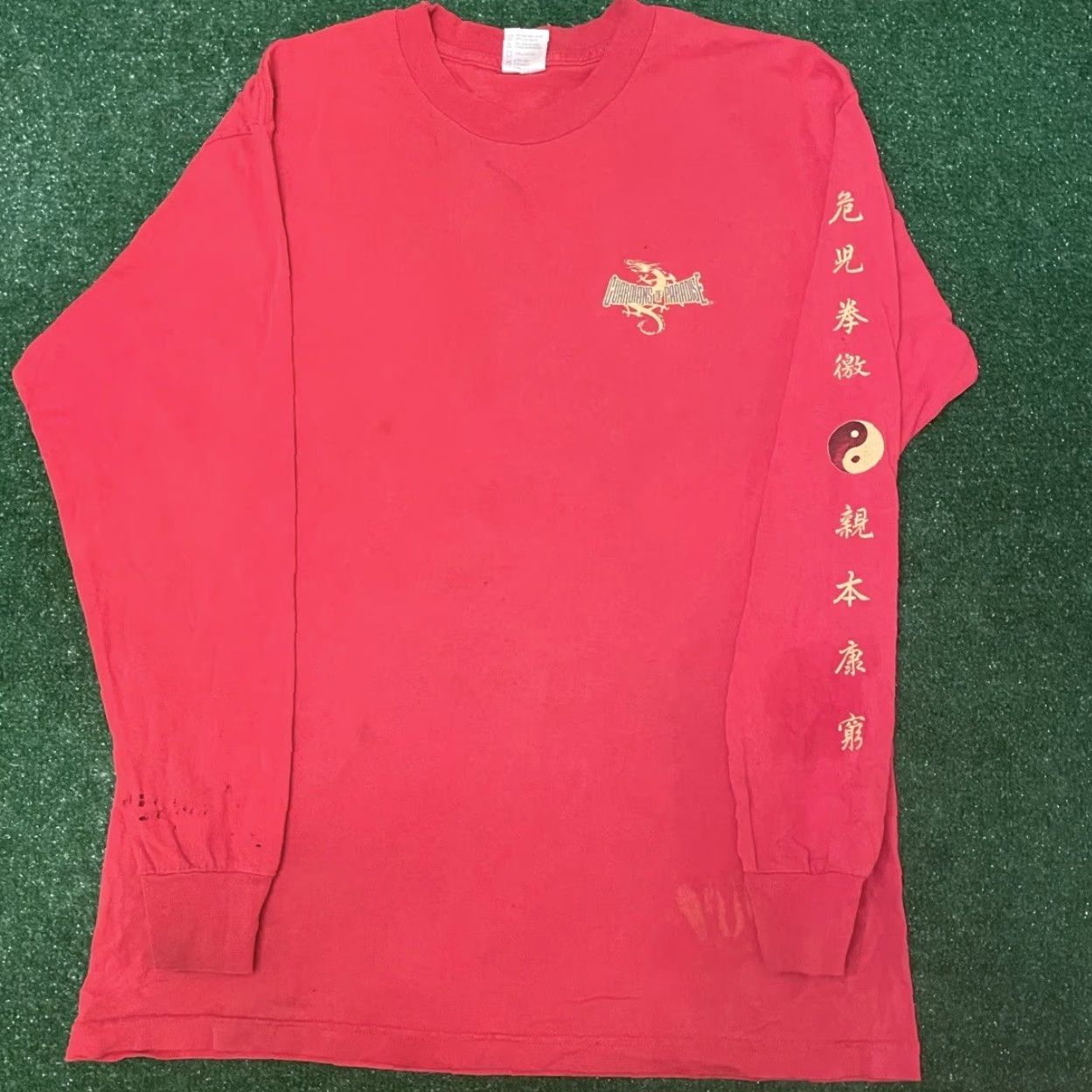 Vintage VINTAGE Dragon Tribal Y2K 90s Skater JNCO Style VTG Long Sleeve Shirt Mens L Red Size US L / EU 52-54 / 3 - 2 Thumbnail