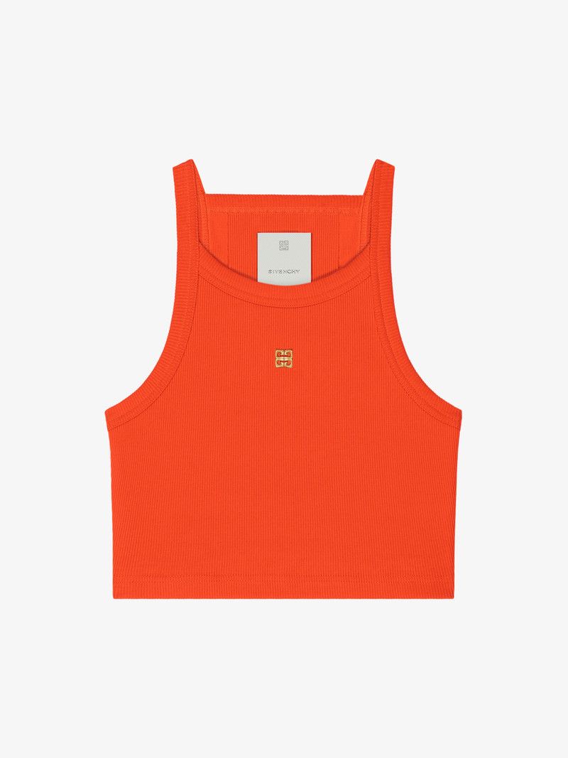 Givenchy o1n1vont0326 Cropped Tank Top in Orange Size L / US 10 / IT 46 - 1 Thumbnail
