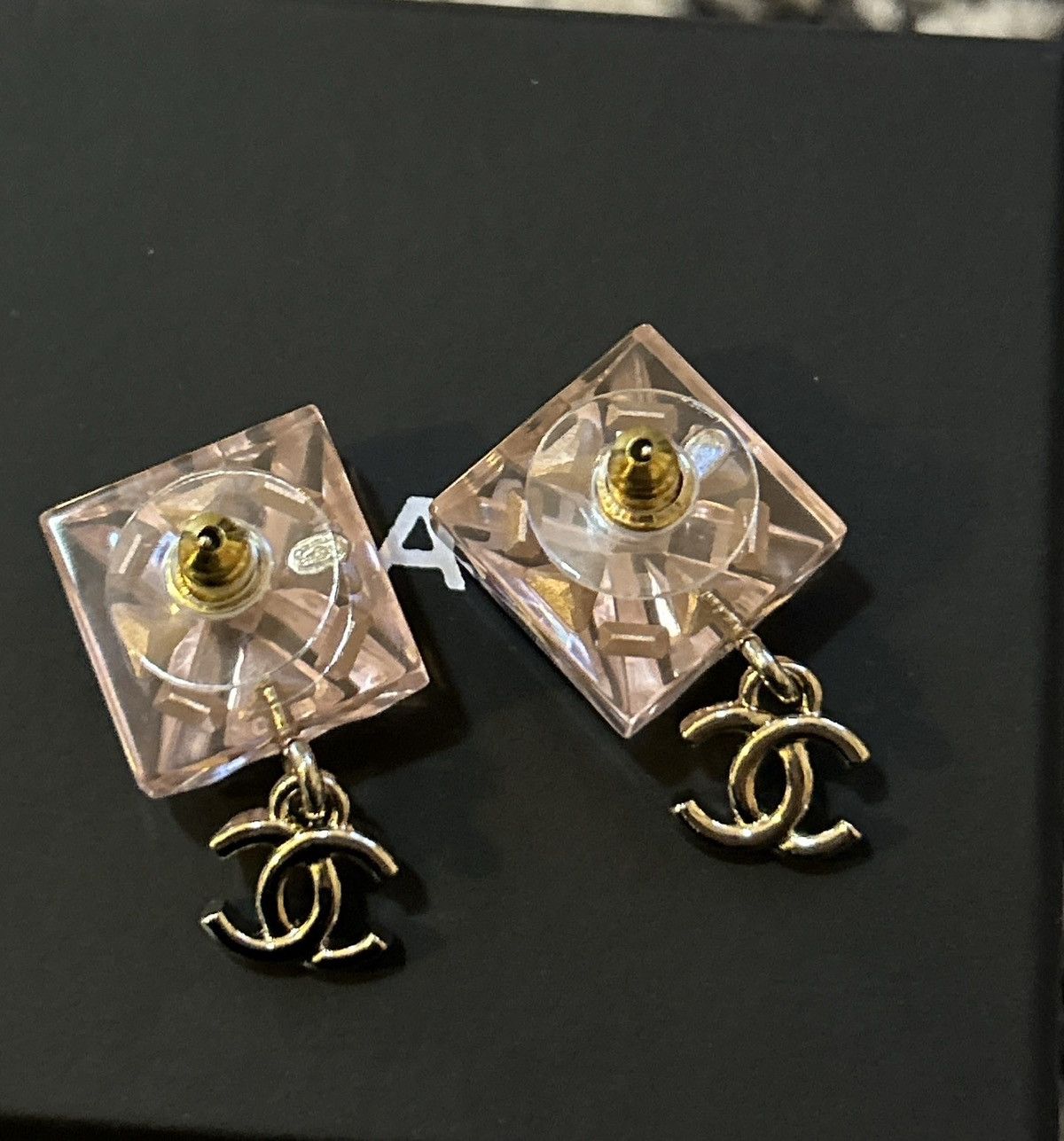 Chanel Chanel Resin Square Logo Earrings Size ONE SIZE - 5 Thumbnail