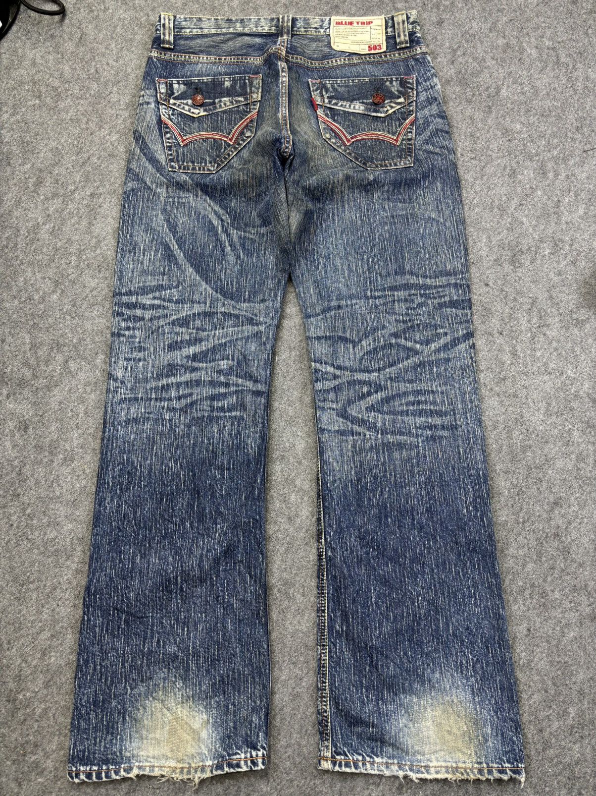 Edwin Flare Edwin 503 Sandy Style Crazy Fades Denim F922 Size US 35 - 20 Thumbnail