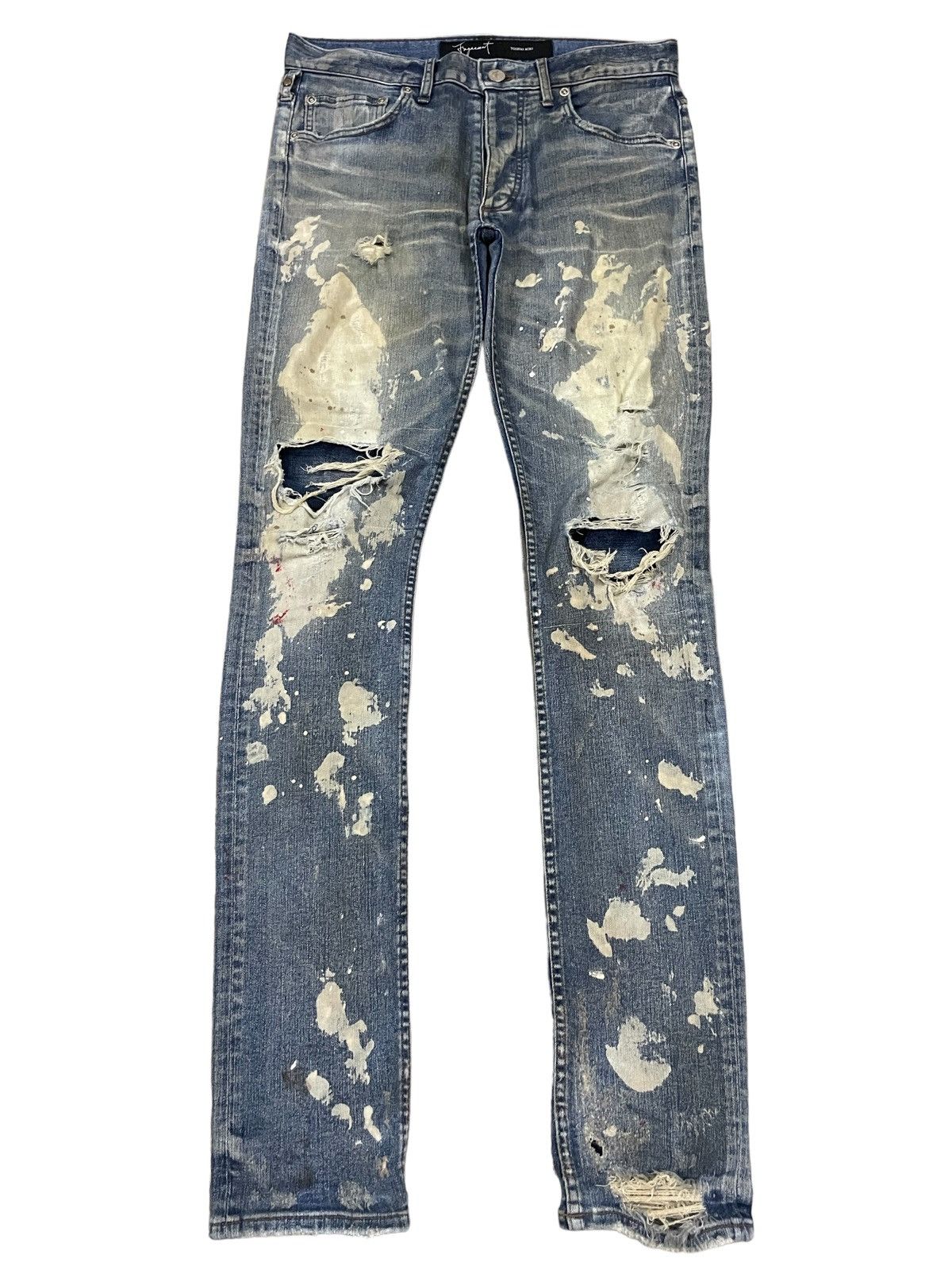 Fagassent Toshiki Aoki Fagassent Paint Splatter Punk Rock Distressed Distort Jeans Size US 31 - 9 Thumbnail
