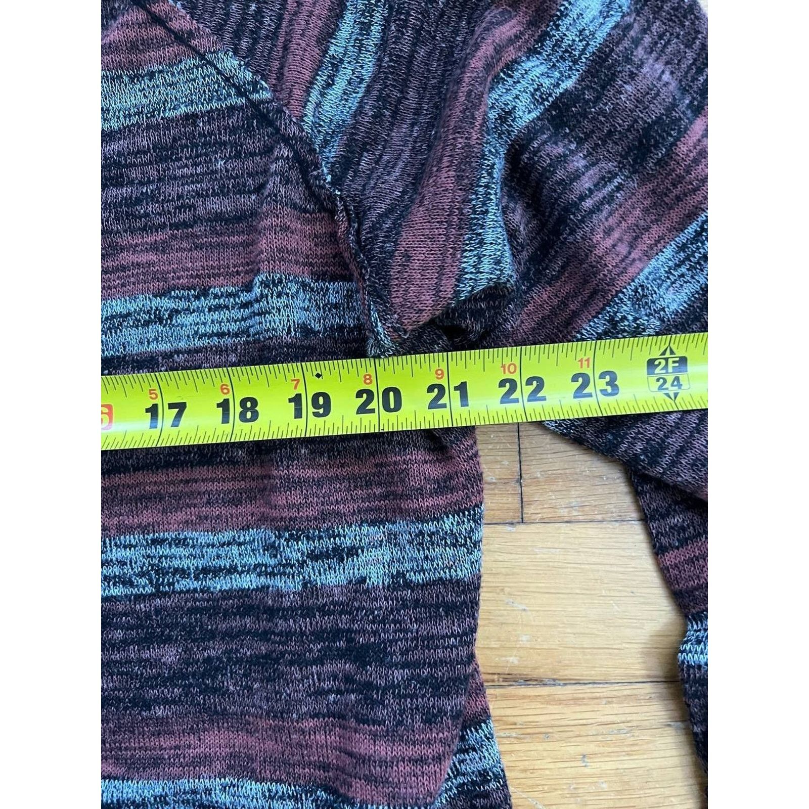 Free People FREE PEOPLE Sweater Slouchy Boho Stripe Rust L/G A001757 Size L / US 10 / IT 46 - 7 Thumbnail