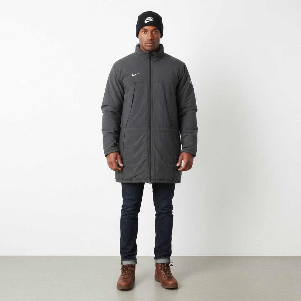 Nike Nike Team Men L 183 Jacket Grey Nylon Waterproof 3238 Size US L / EU 52-54 / 3 - 1 Thumbnail