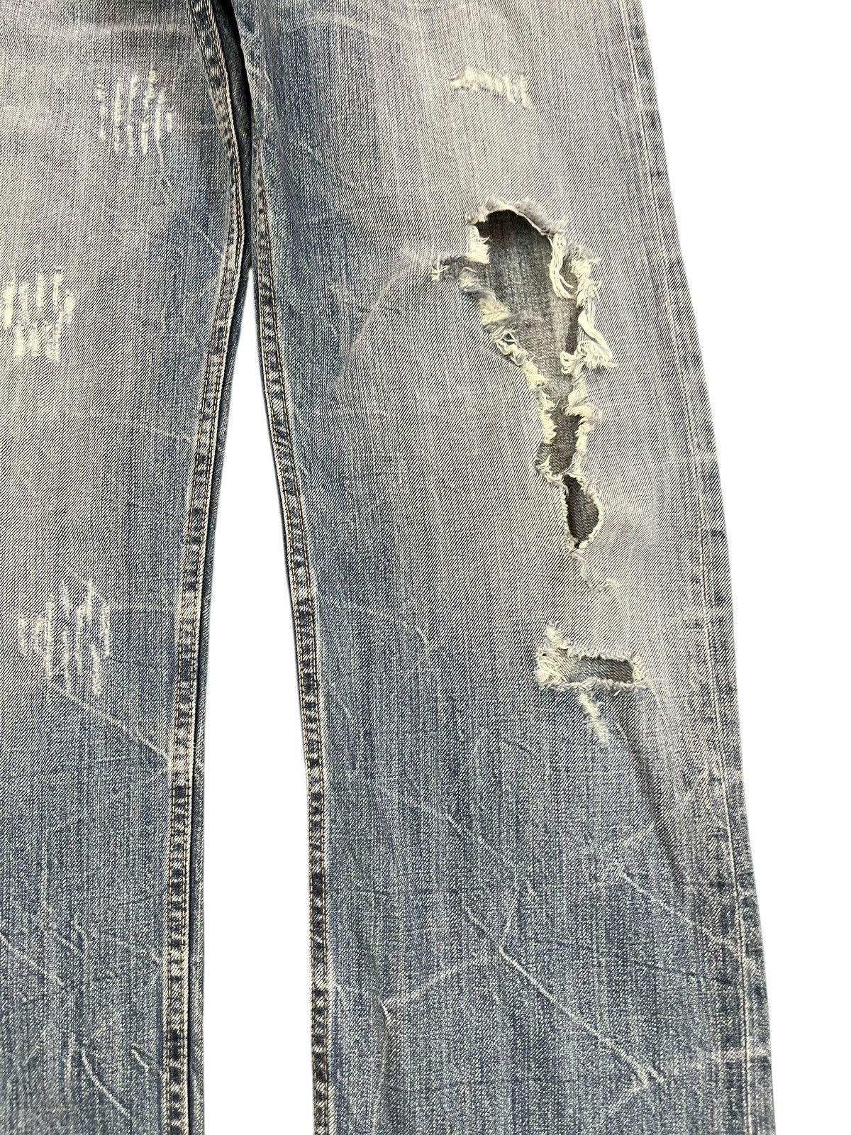 Japanese Brand × POST ARCHIVE FACTION (PAF) × Vintage Vintage Oririn Embroidded Grandmind Ripped Distressed Denim Size US 31 - 6 Thumbnail