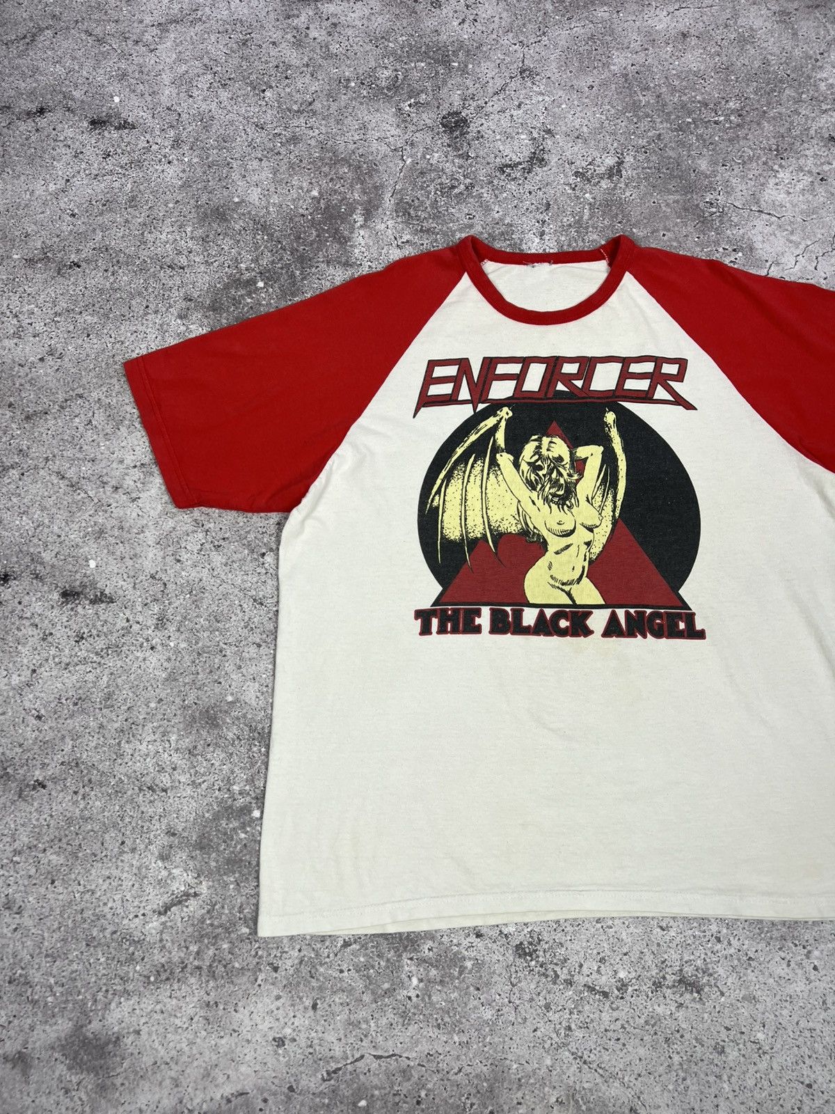 Fruit Of The Loom Enforcer The Black Angel Band T-shirt Cotton Men's Size US M / EU 48-50 / 2 - 2 Thumbnail
