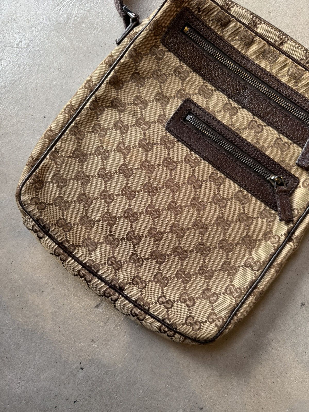 Gucci Gucci Brown GG Canvas Crossbody Bag Beige Dark brown Size ONE SIZE - 3 Thumbnail