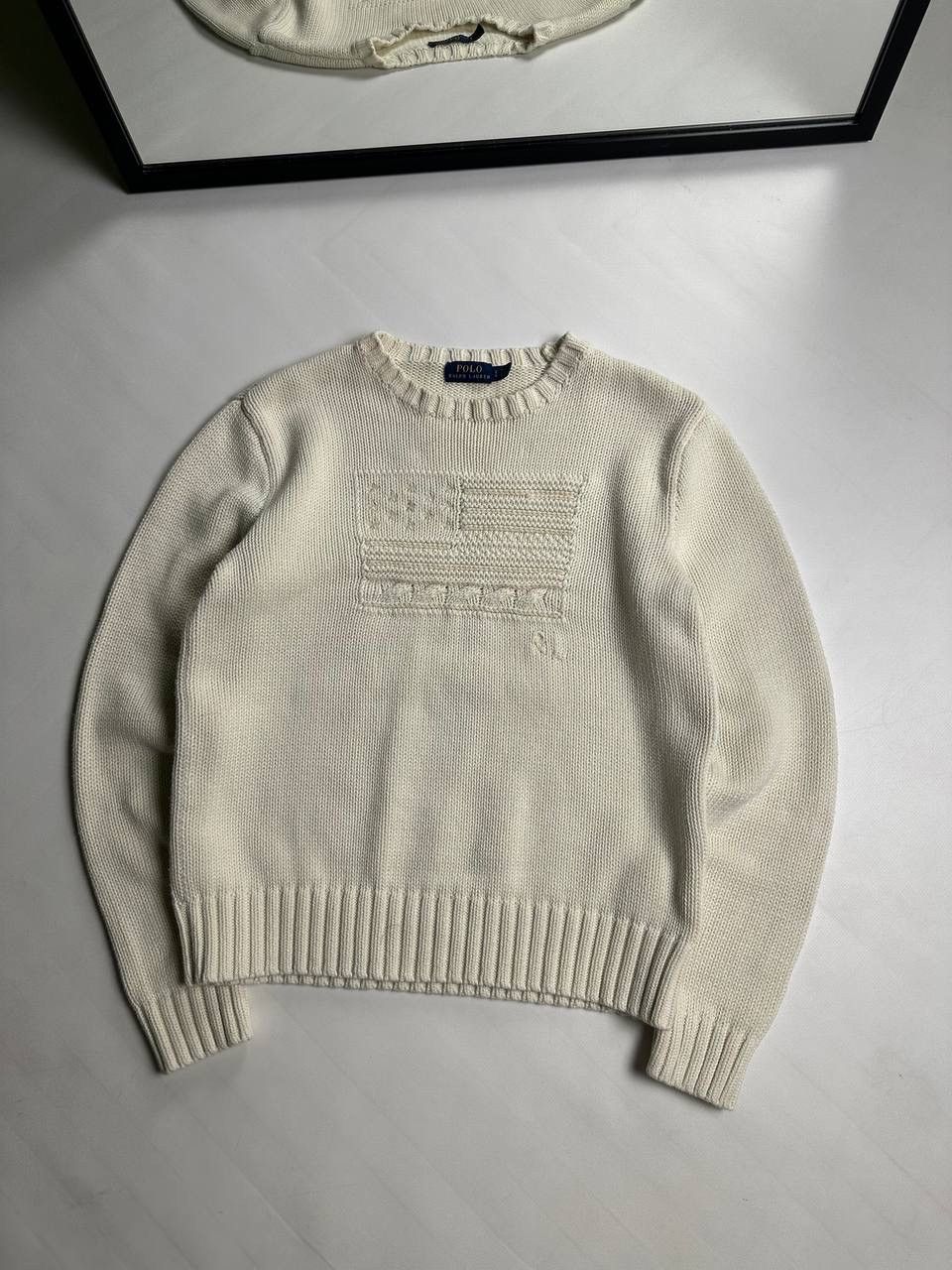 Polo Ralph Lauren Polo Ralph Lauren Cable Knite American Flag Sweater Size S / US 4 / IT 40 - 1 Thumbnail