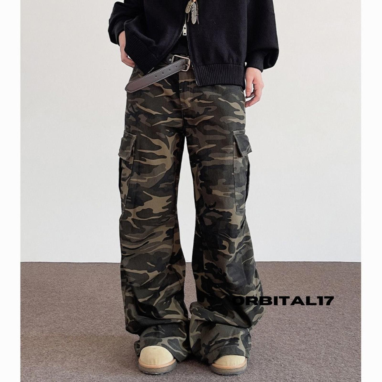 Vintage Camo Cargo Baggy Flared Pants Size US 32 / EU 48 - 3 Thumbnail