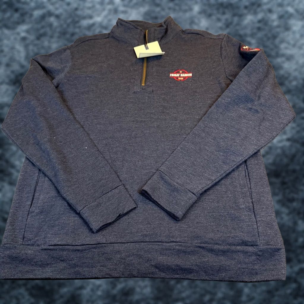 Vintage GEAR FOR SPORTS Friday Harbor 1/4 Zip Pullover Sweater Navy Blue Mens L NWT Size US L / EU 52-54 / 3 - 1 Thumbnail