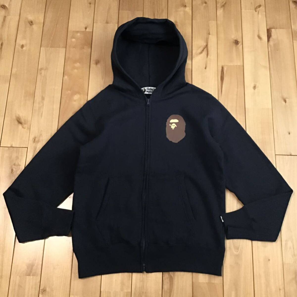 Navy bape hoodie hotsell