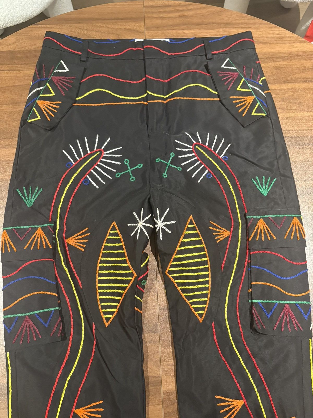 Prabal Gurung Pradal Gurung embroidered cargo pants cropped fit size 34 Size US 34 / EU 50 - 2 Thumbnail