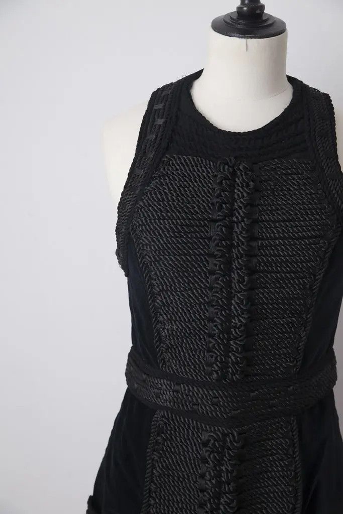 Balmain Black velvet dress Size S / US 4 / IT 40 - 3 Thumbnail