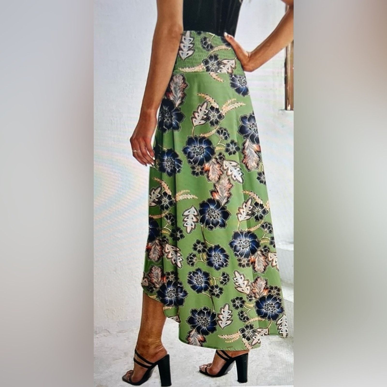 & Other Stories Women's High Low Maxi Skirt – Olive Green Sz S NWOT Size 28" / US 6 / IT 42 - 11 Thumbnail