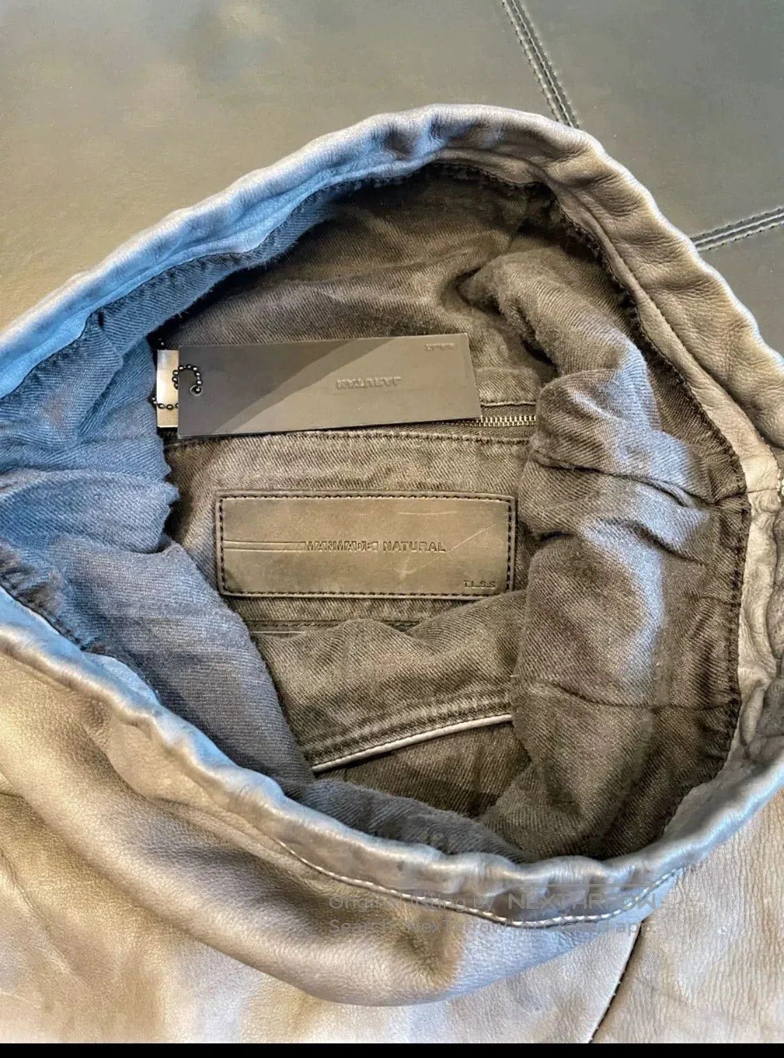 Leon Emanuel Blanck Cowhide Washed Gray Oversized Pocket Bag. Size ONE SIZE - 4 Thumbnail