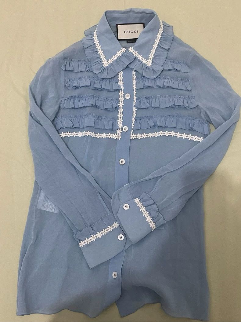 Gucci GucciWooden ear lace shirt 2503-Nextarrow Size XXS / US 00 / IT 34 - 4 Thumbnail