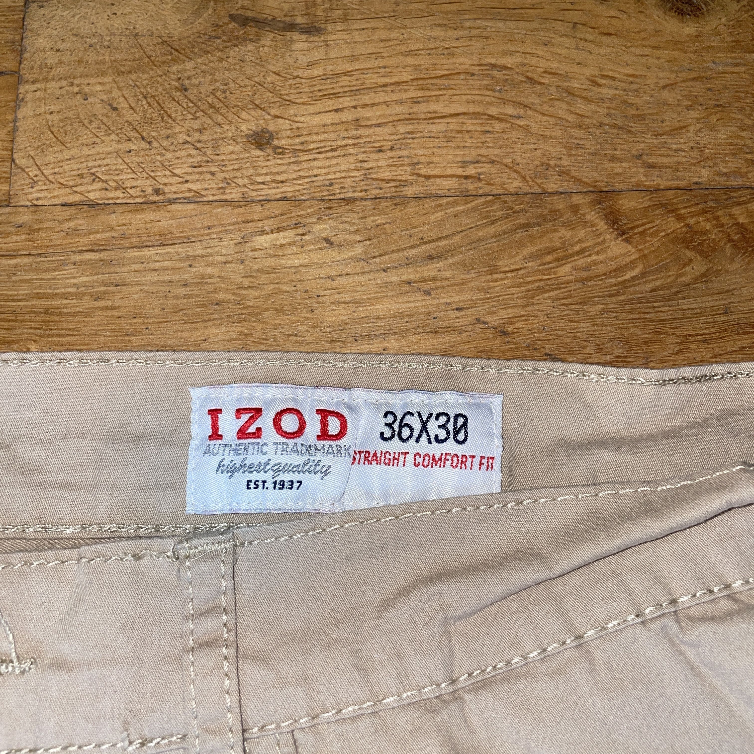 Izod × Vintage Izod Men's Fashion Chinos Straight Comfort Fit W 36 L 30 Size US 36 / EU 52 - 3 Thumbnail