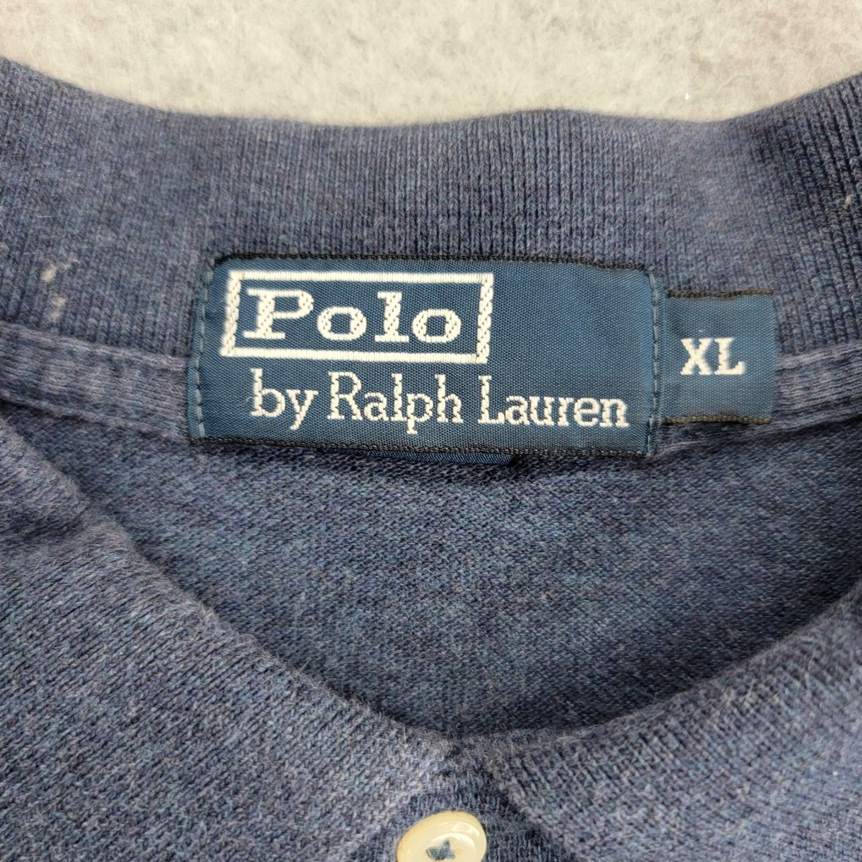 Polo Ralph Lauren VINTAGE Polo Ralph Lauren Polo Shirt Mens XL Blue Long Sleeve Pony Logo Cotton Made USA Size US XL / EU 56 / 4 - 2 Thumbnail