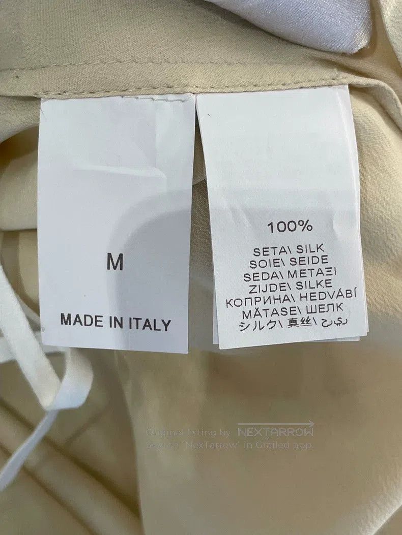 Brunello Cucinelli Brunello Cucinelli Beige and White Silk Sleeveless Camisol Size M / US 6-8 / IT 42-44 - 6 Thumbnail