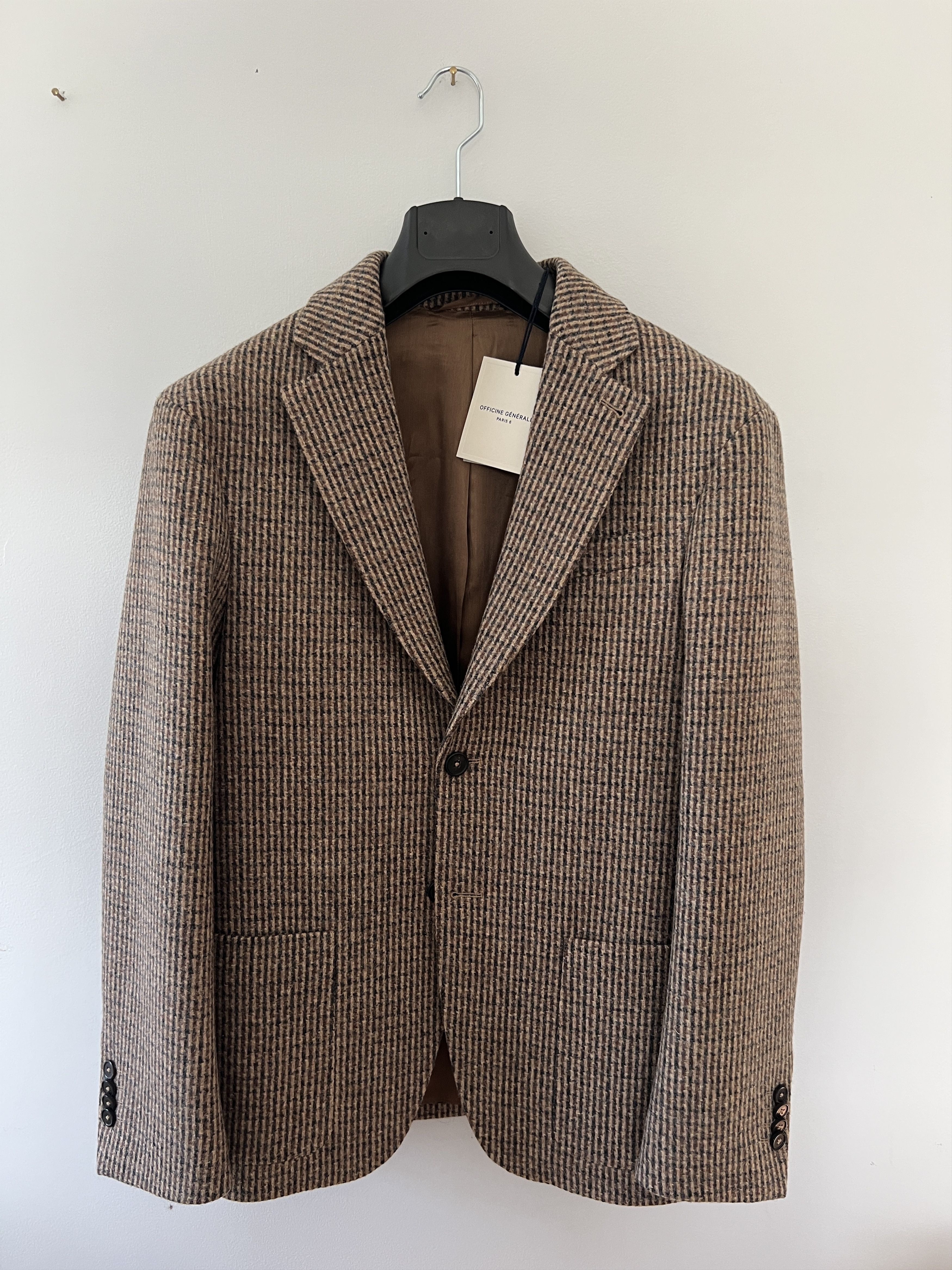 Officine Generale Officine Generale Houndstooth Wool-Blend Sportcoat NWT Size 36S - 1 Thumbnail