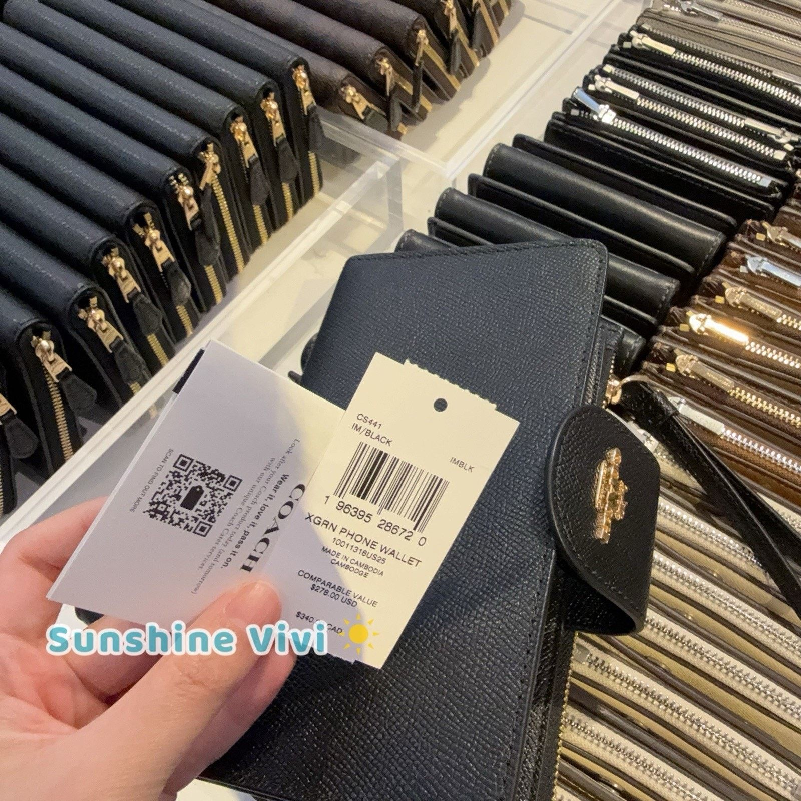 Coach NWT Coach Large Phone Tech Wallet Wrist Strap Black CS441 Size ONE SIZE - 4 Thumbnail
