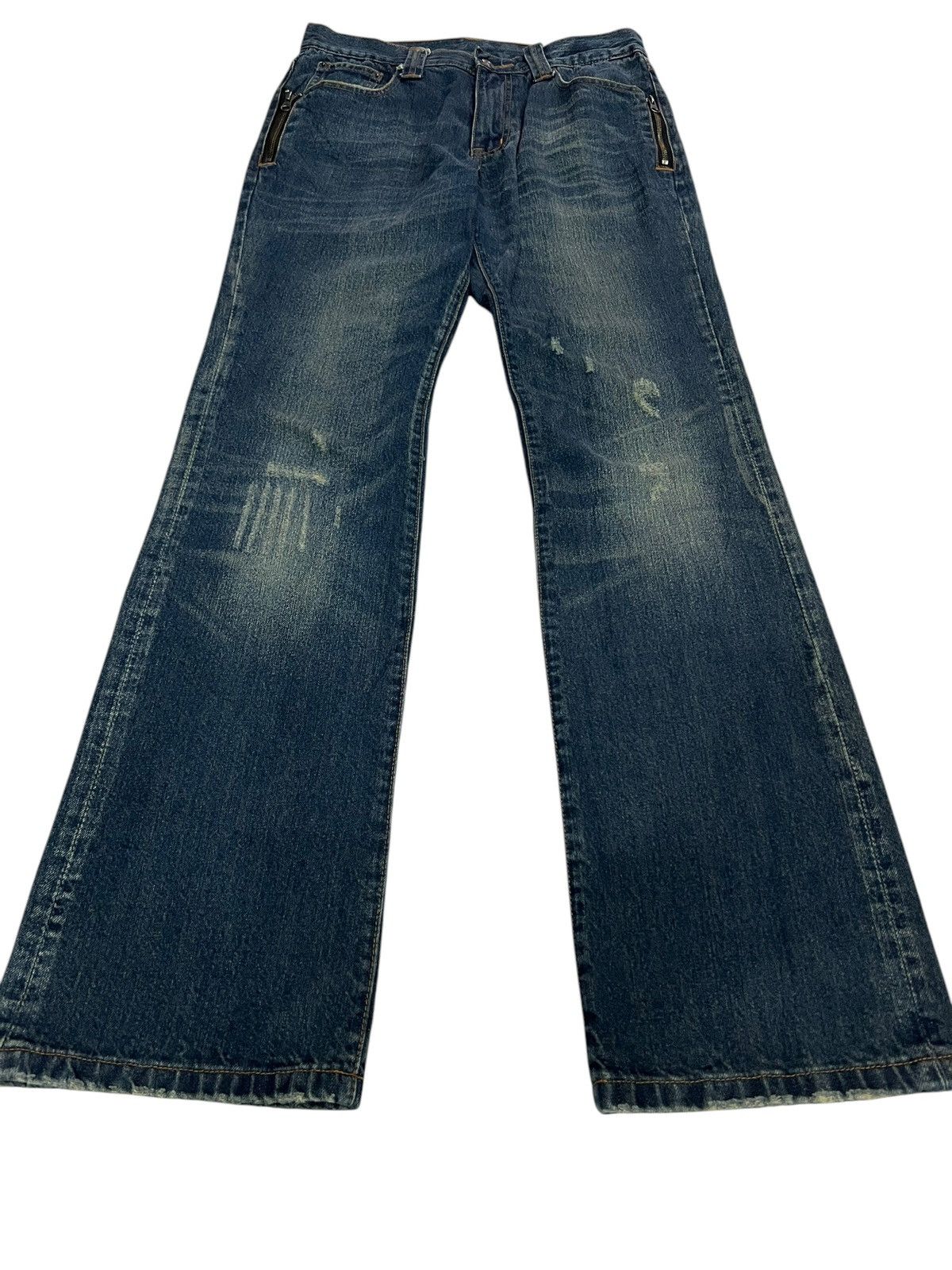 🌈90s style m.f.editorial Flare Mud Wash Jean Japan