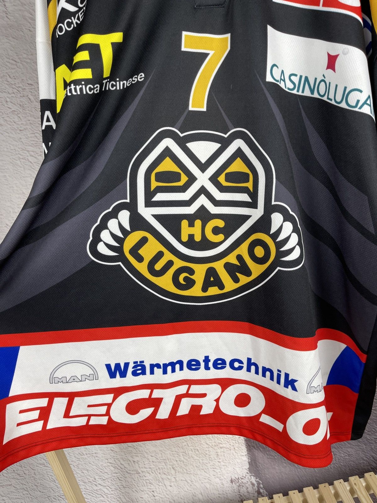 Vintage Interhockey vintage HC Lugano #7 Alessandro Chiesa jersey Size US XXL / EU 58 / 5 - 14 Thumbnail
