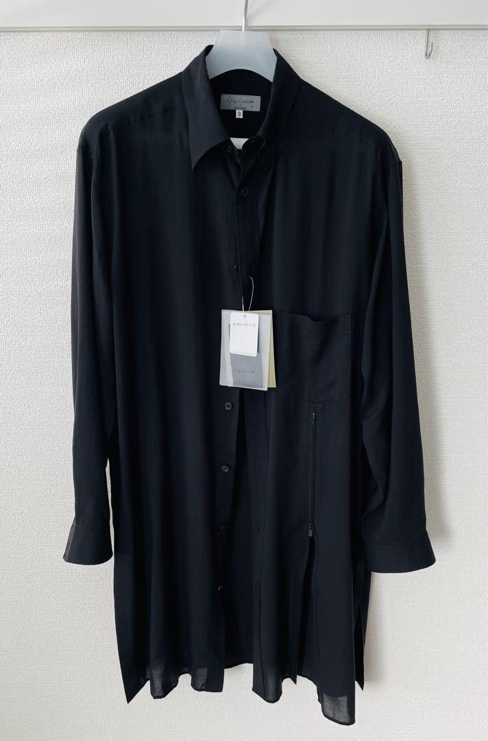 Yohji Yamamoto POUR HOMME 25ss CELLULOSE LAWN ZIP BUTTON BLOUSE Size US M / EU 48-50 / 2 - 1 Thumbnail