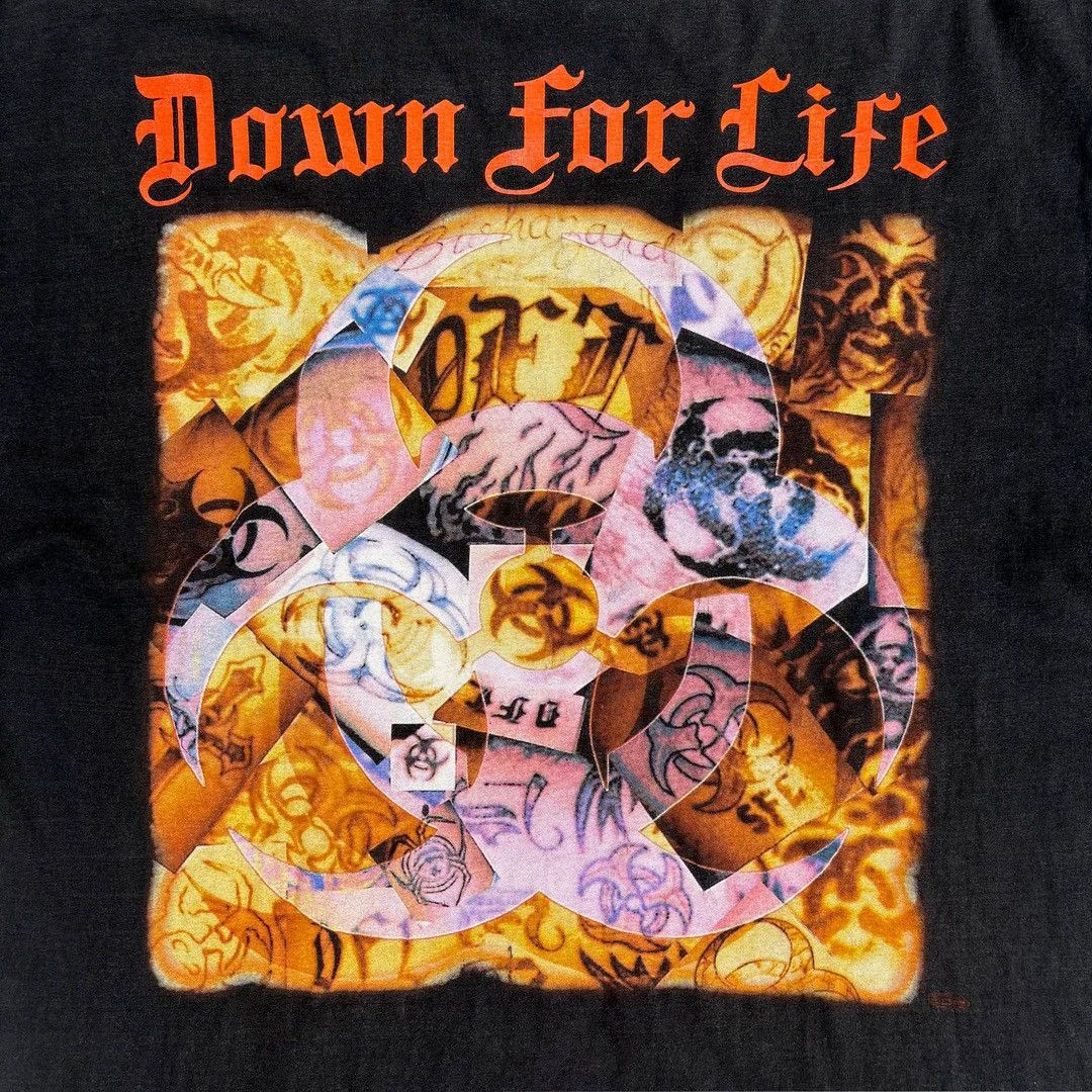 Band Tees Biohazard 1994 90s Vintage Down For Life Band Tour T-Shirt Size US XL / EU 56 / 4 - 4 Thumbnail
