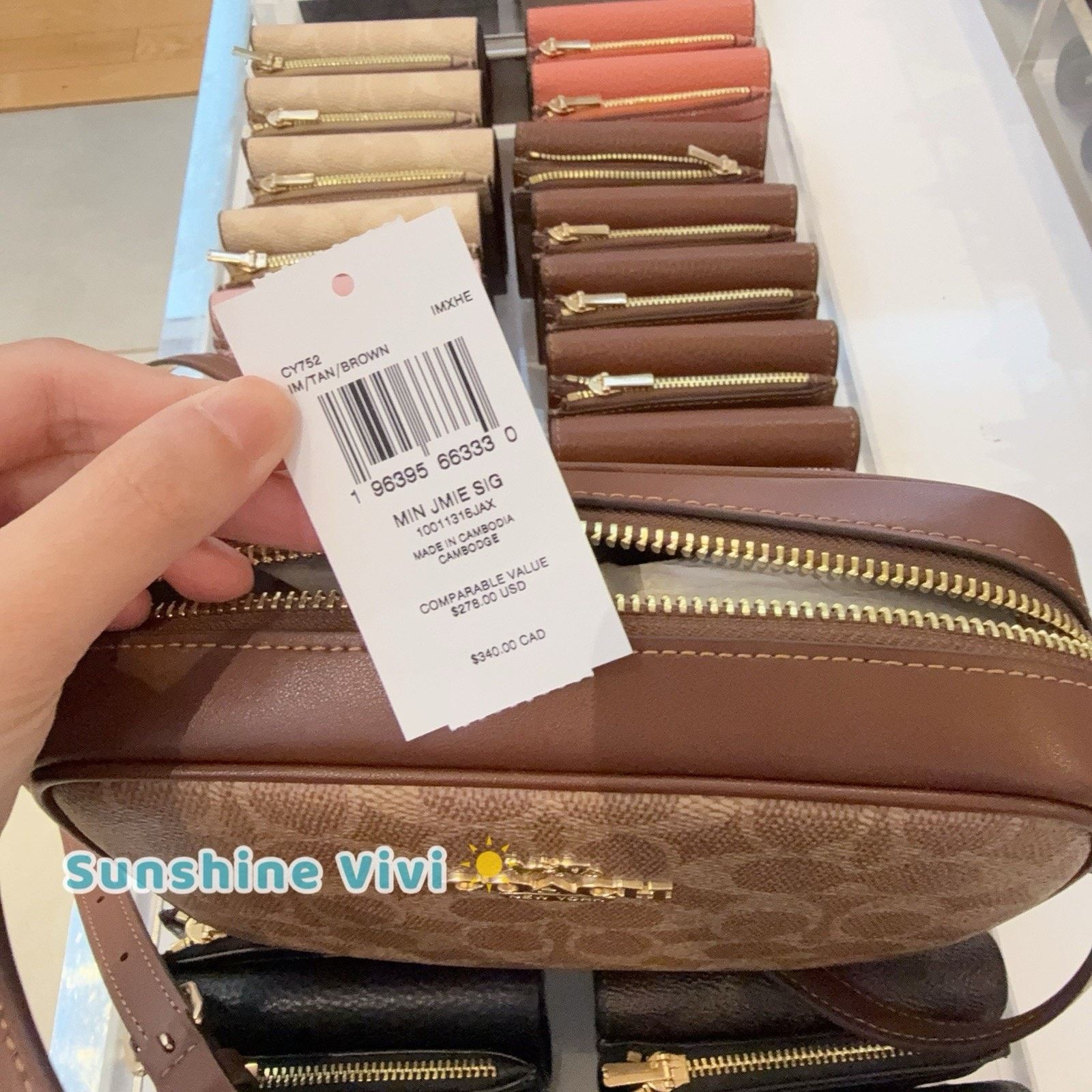 Coach NWT Coach CY752 Mini Jamie Camera Bag Gold/Tan/Brown Size ONE SIZE - 4 Thumbnail